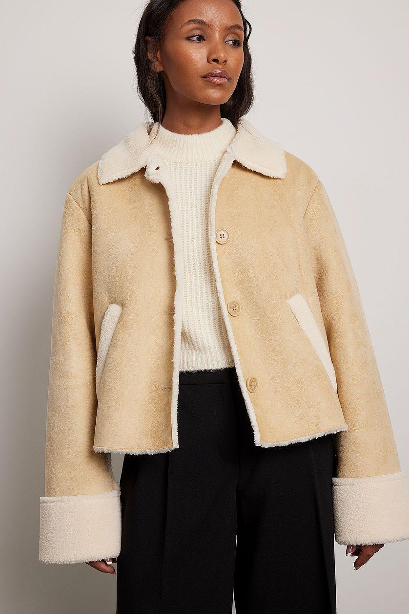 Faux Fur Detail Jacket Product Image