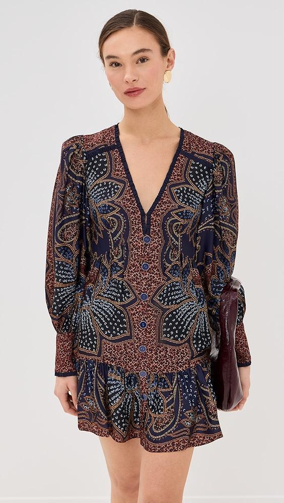FARM Rio Floral Glam Blue Mini Dress | Shopbop Product Image