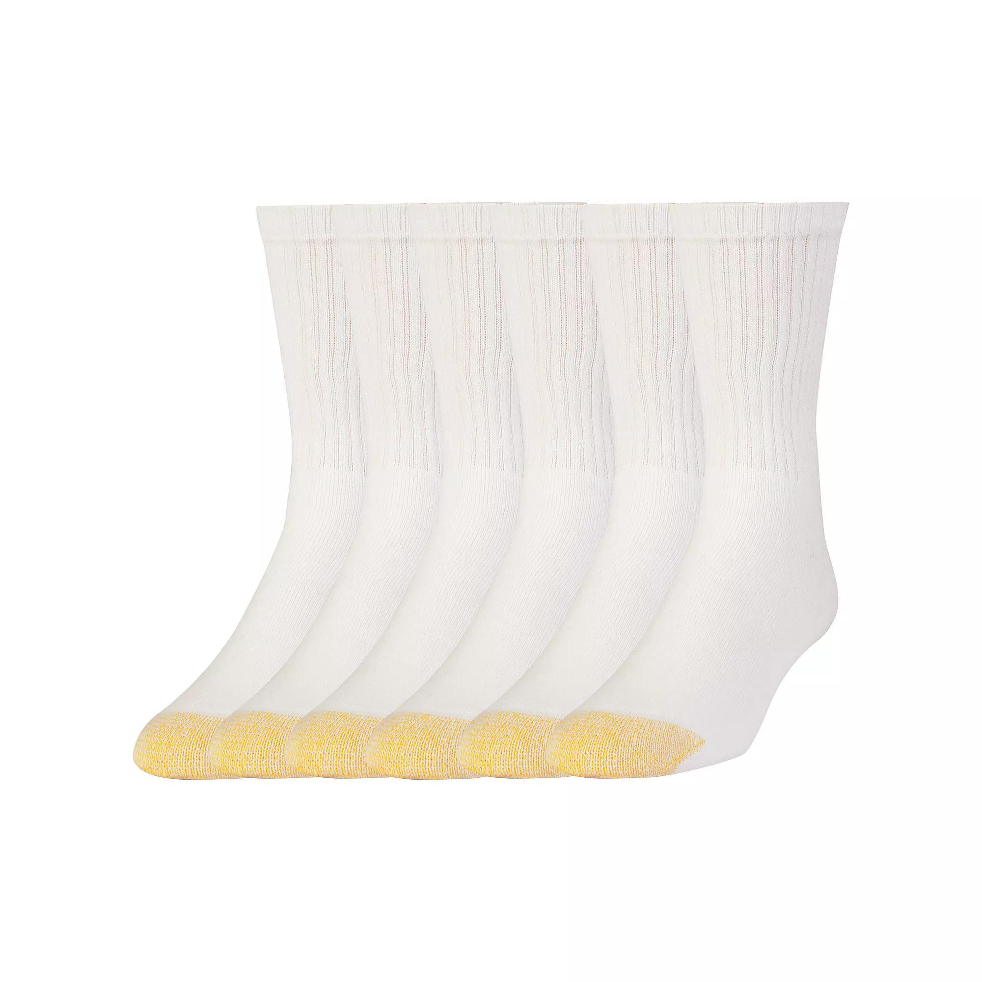 Men's GOLDTOE® 6-pack Short Crew Socks, Size: 6-12, Black Product Image