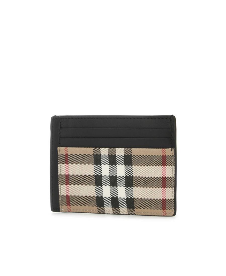 BURBERRY Vintage Check Money-clip Cardholder In Black Product Image