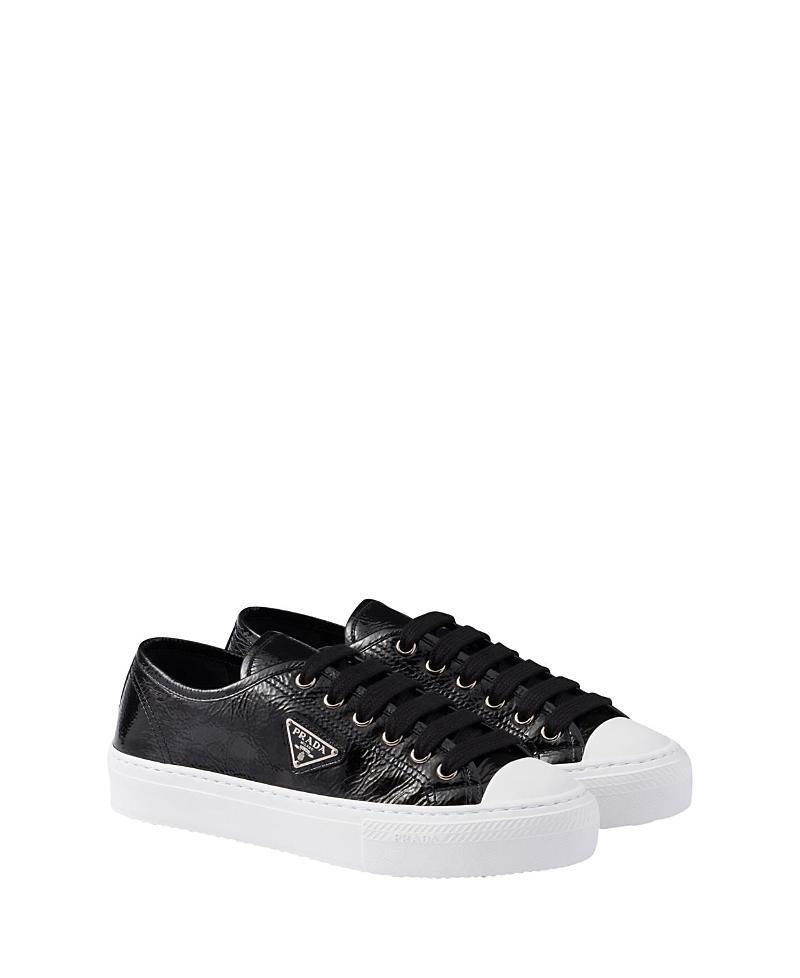 Prada Womens Naplak Patent Leather Sneakers Product Image