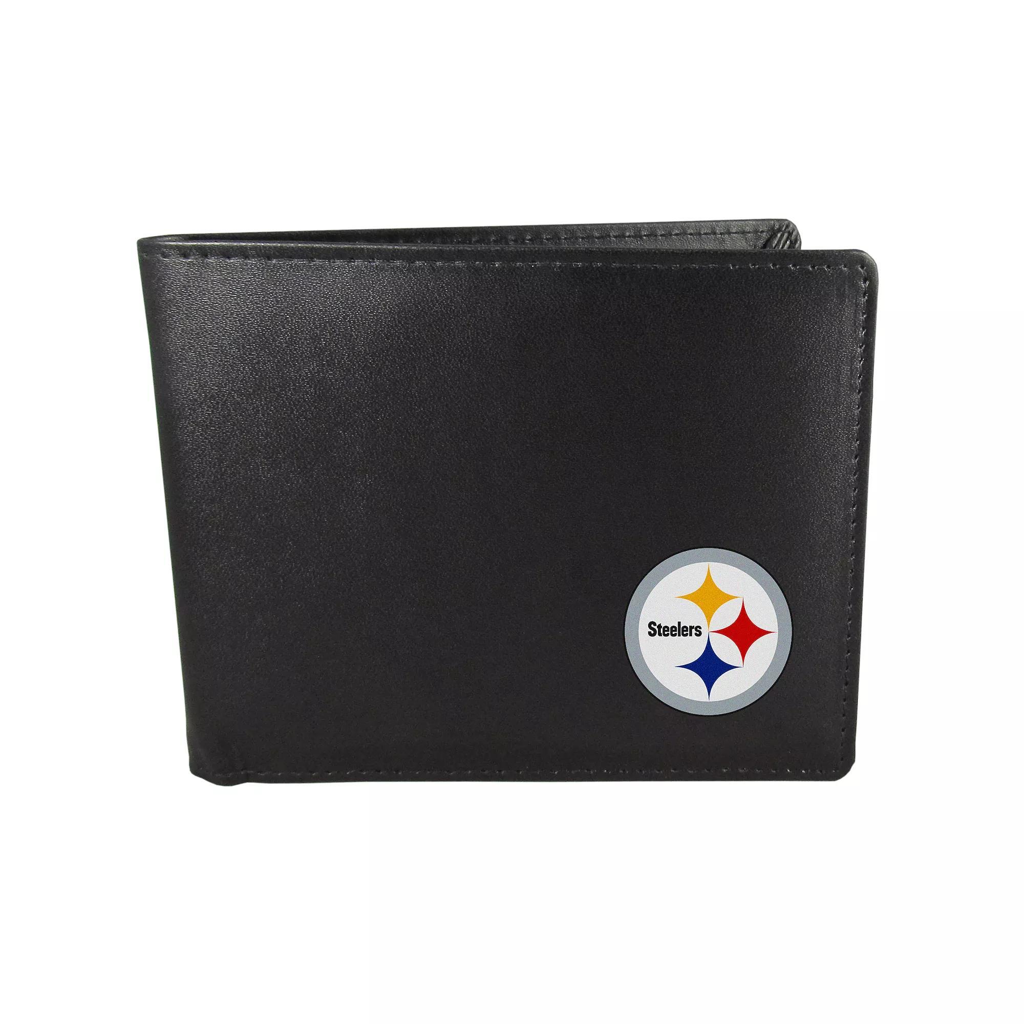 Men's Pittsburgh Steelers Bi-Fold Wallet, Black Product Image