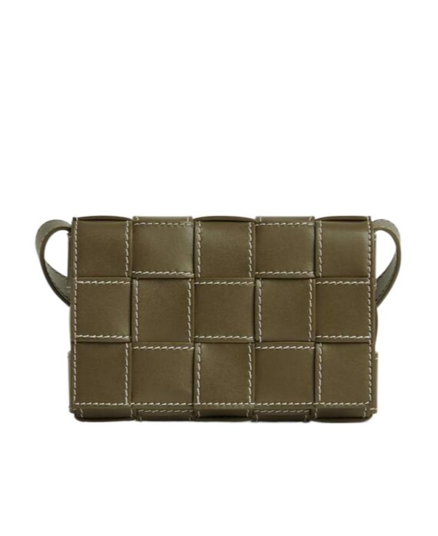 BOTTEGA VENETA Small Cassette Knitted Crossbody Bag In Green Product Image