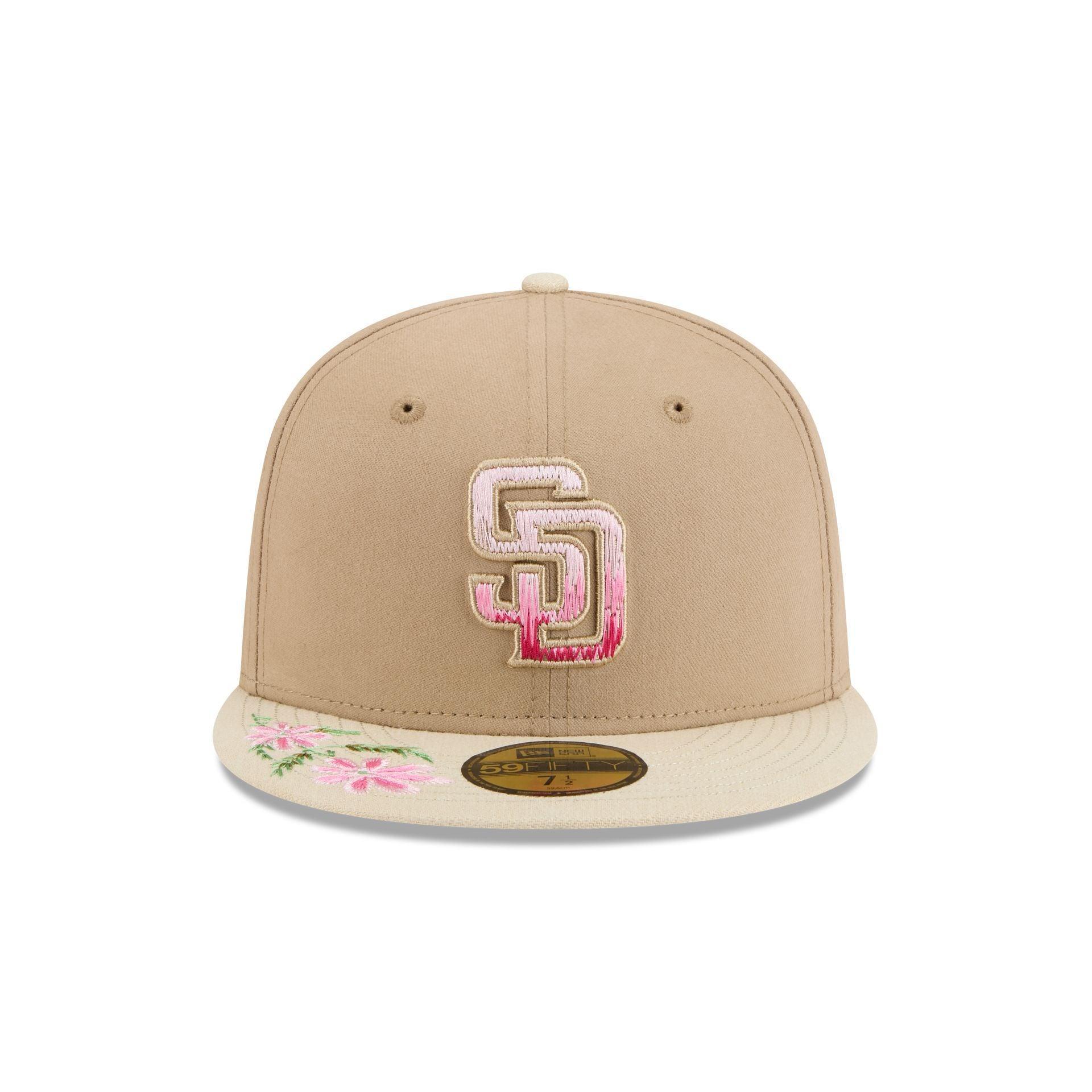 San Diego Padres Hand Stitched Floral 59FIFTY Fitted Hat Male Product Image