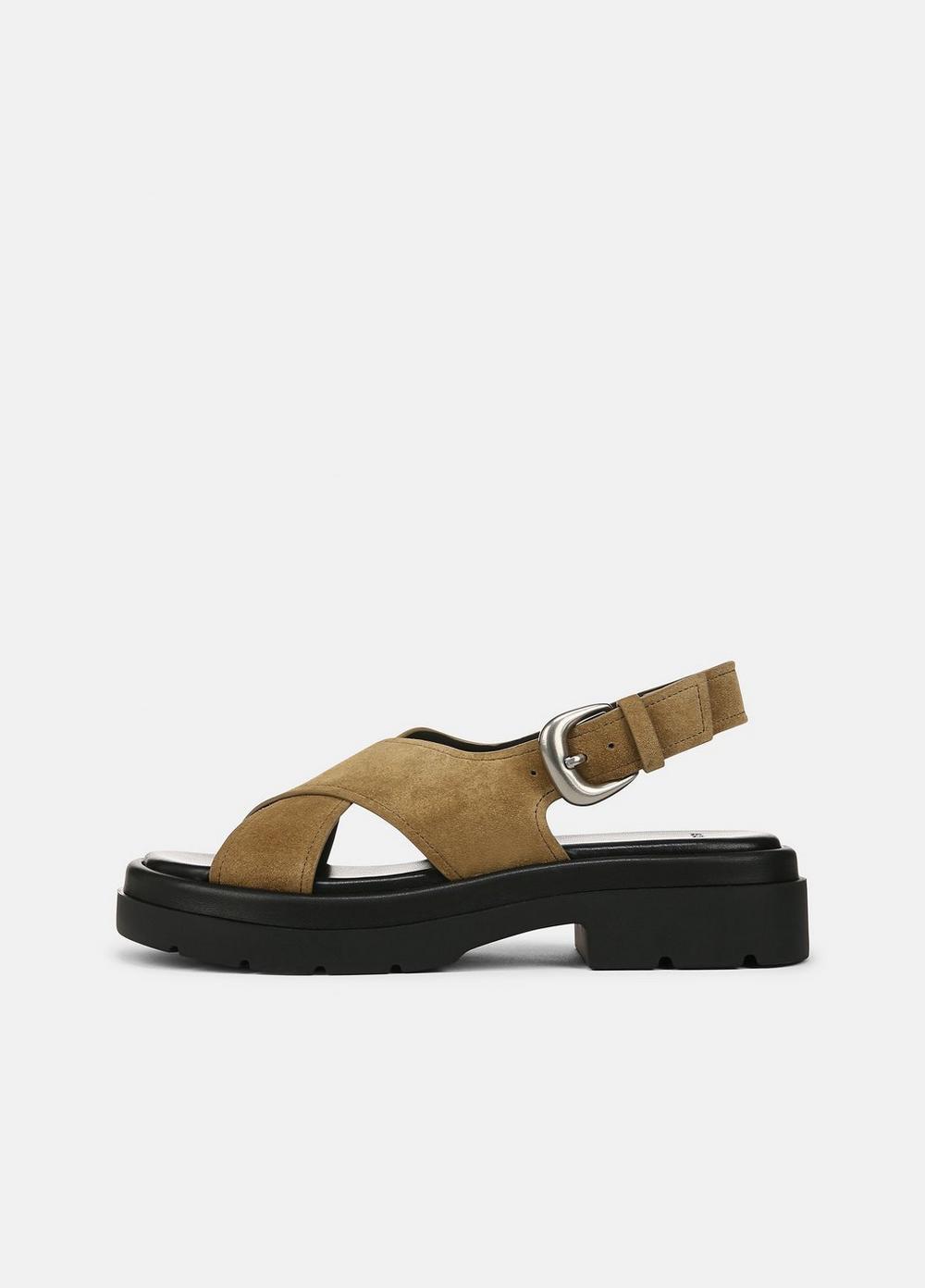 Vince Womens Helena Leather Flat Sandals Product Image