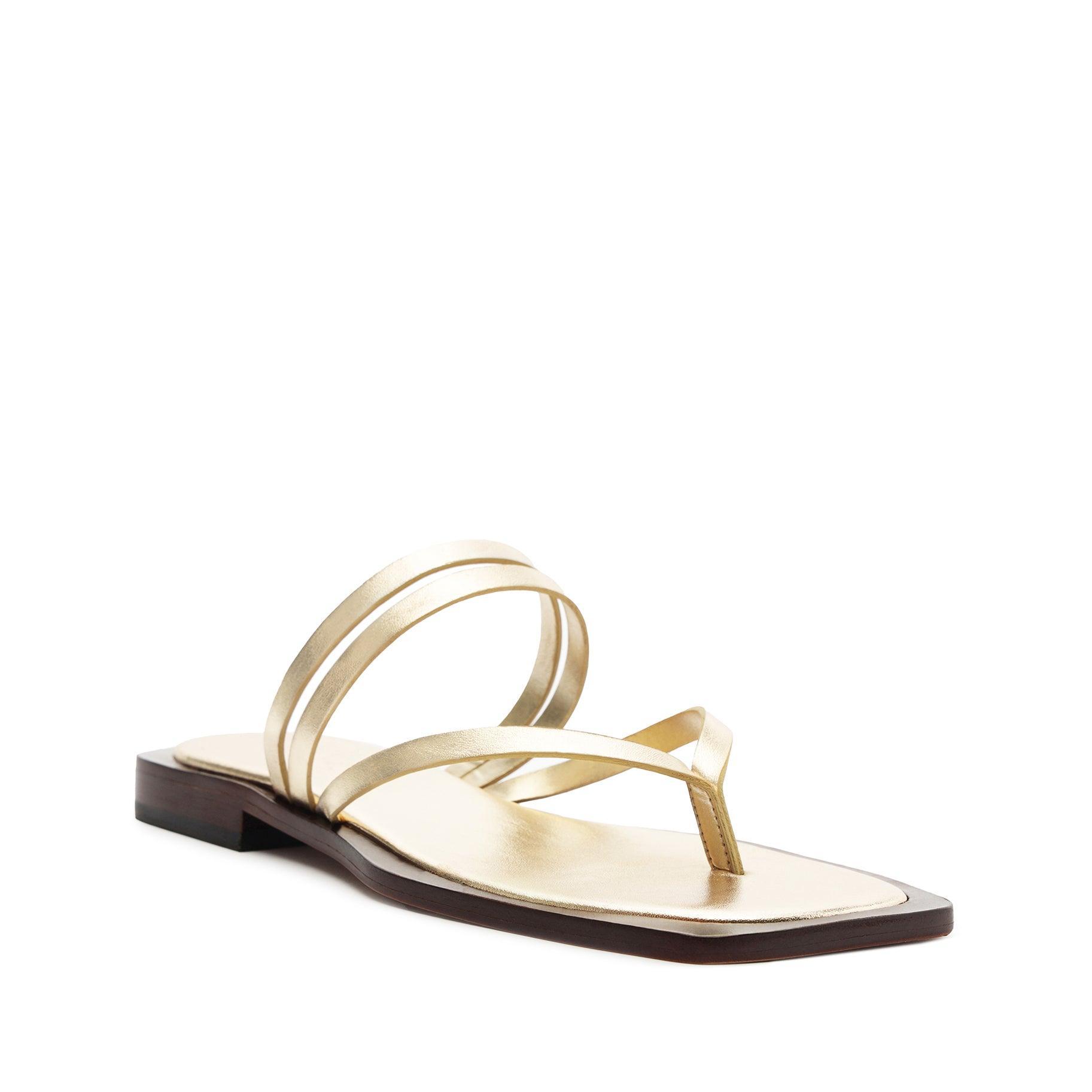 Rania Metallic Leather Flat Sandal Product Image