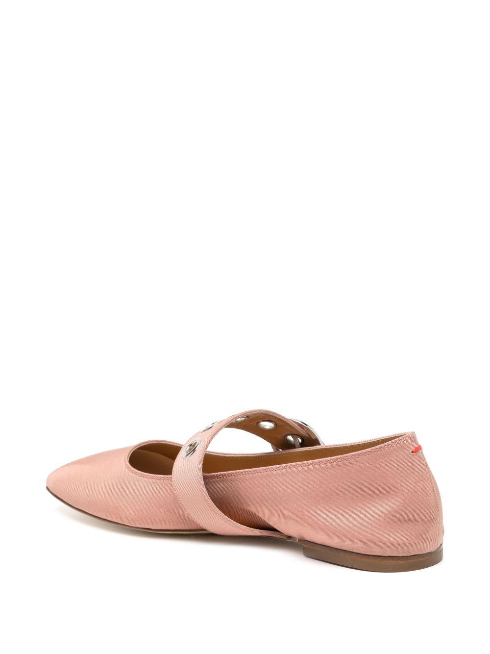 Uma Eyelet Grosgrain Coral ballet flats Product Image