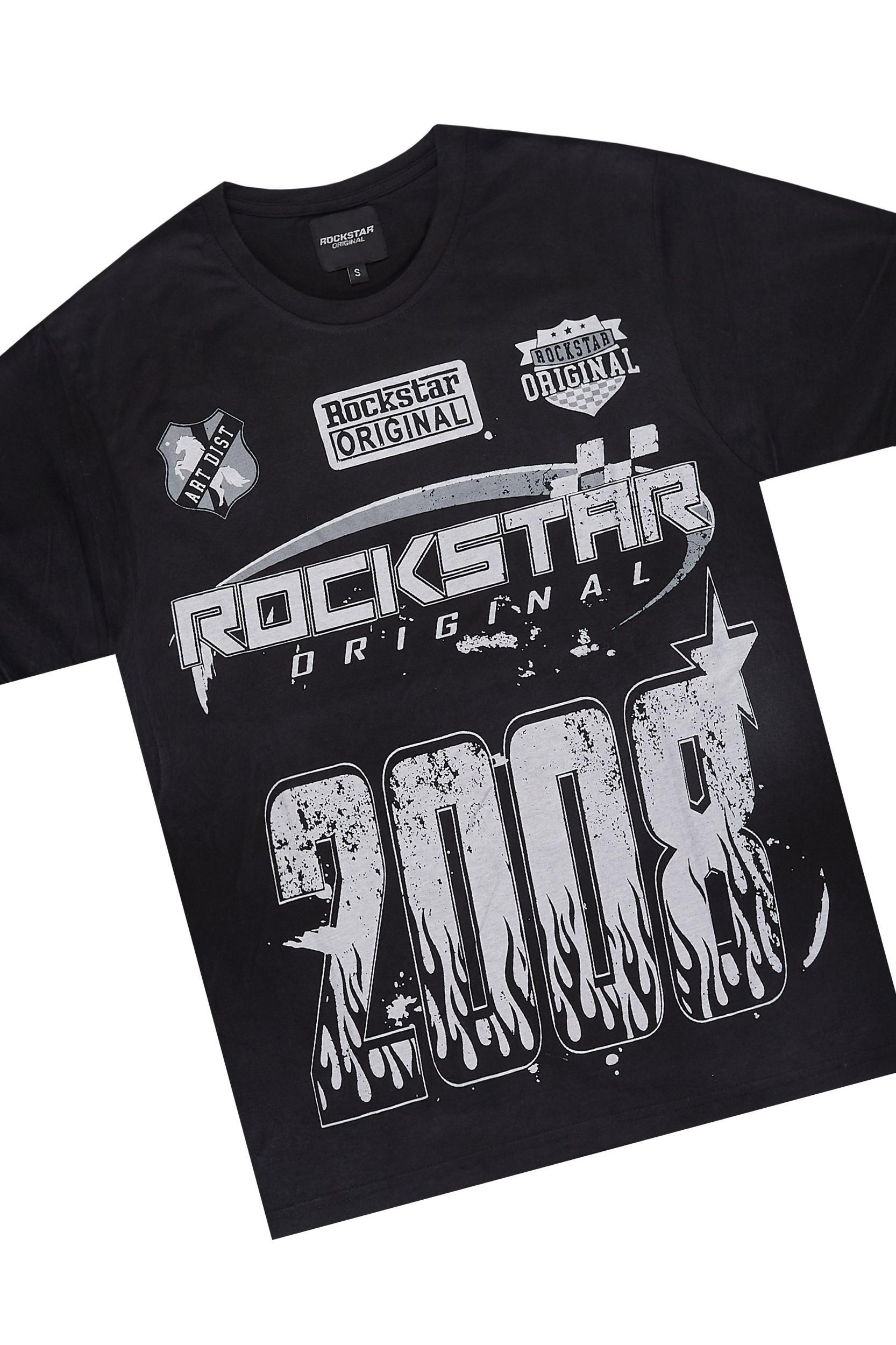 Amos Black T-Shirt/Stacked Flare Track Set Male Product Image