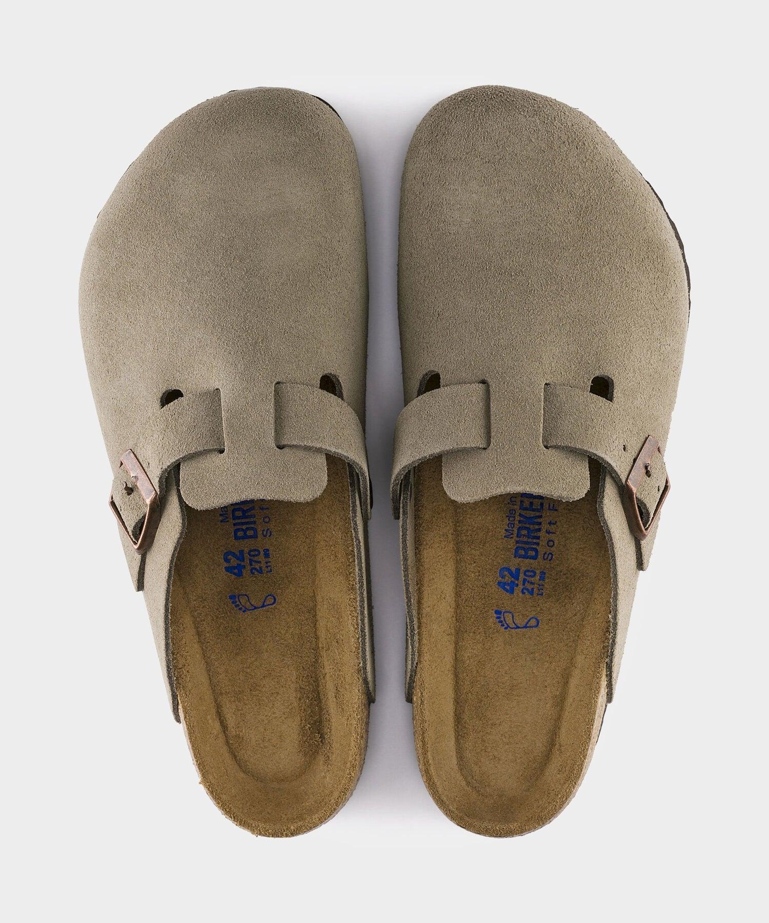 Birkenstock Mens Boston Suede Slide-On Soft Footbed Clogs Product Image