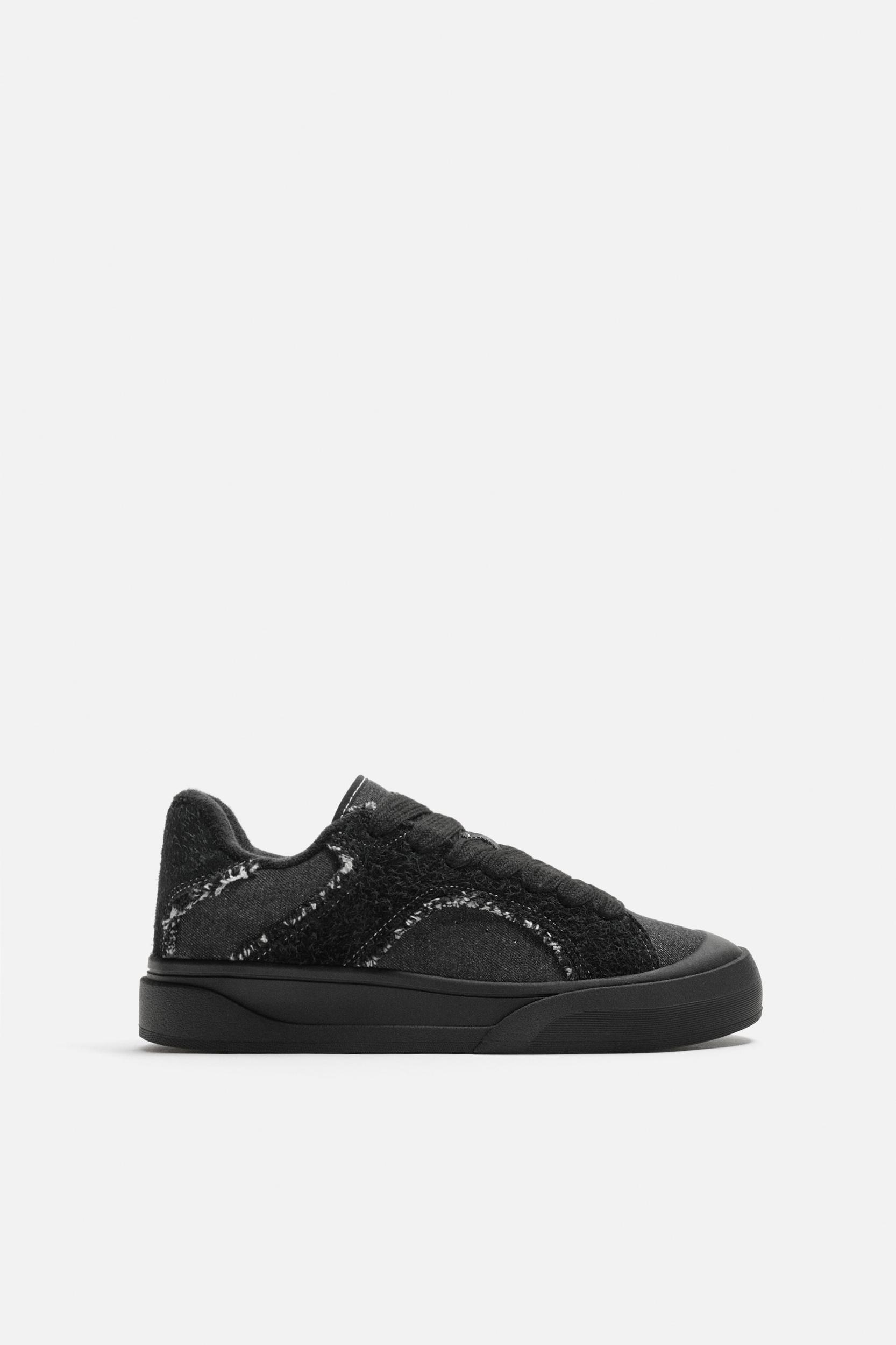 DENIM SKATE SNEAKERS Product Image