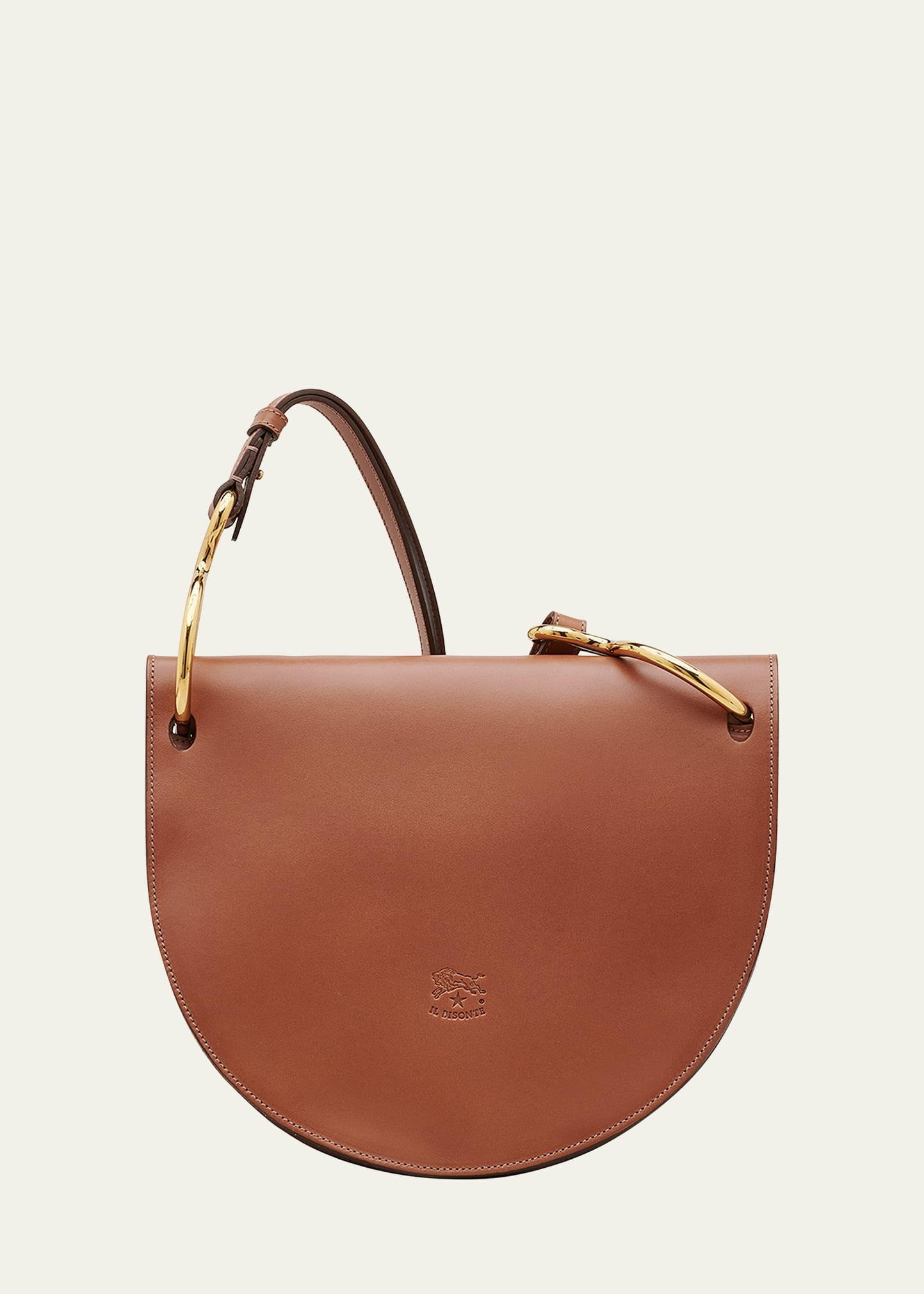 Womens Vachetta Leather Saddle Bag Product Image
