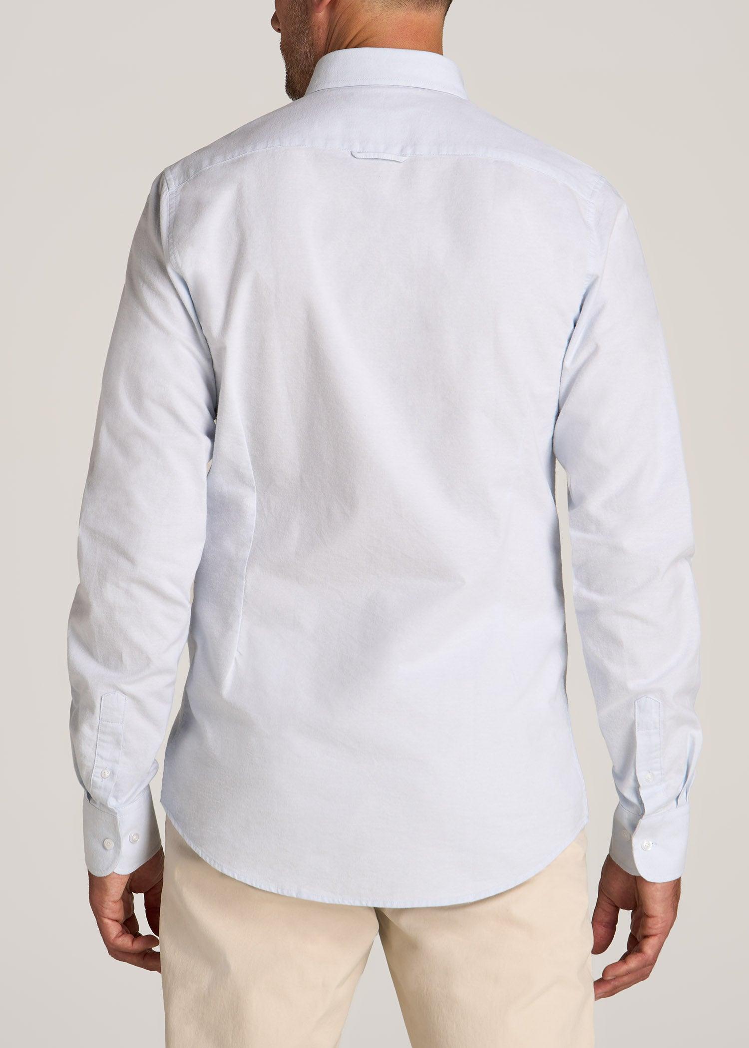 Washed Oxford Shirt for Tall Men in Light Blue Product Image