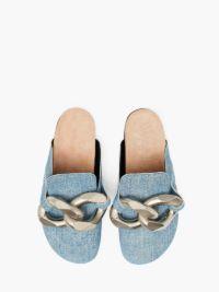 CHAIN LOAFER SUEDE MULES in blue | JW Anderson US  Product Image