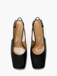 SQUARE TOE CHAIN HEEL SLINGBACK PUMPS in black | JW Anderson US  Product Image