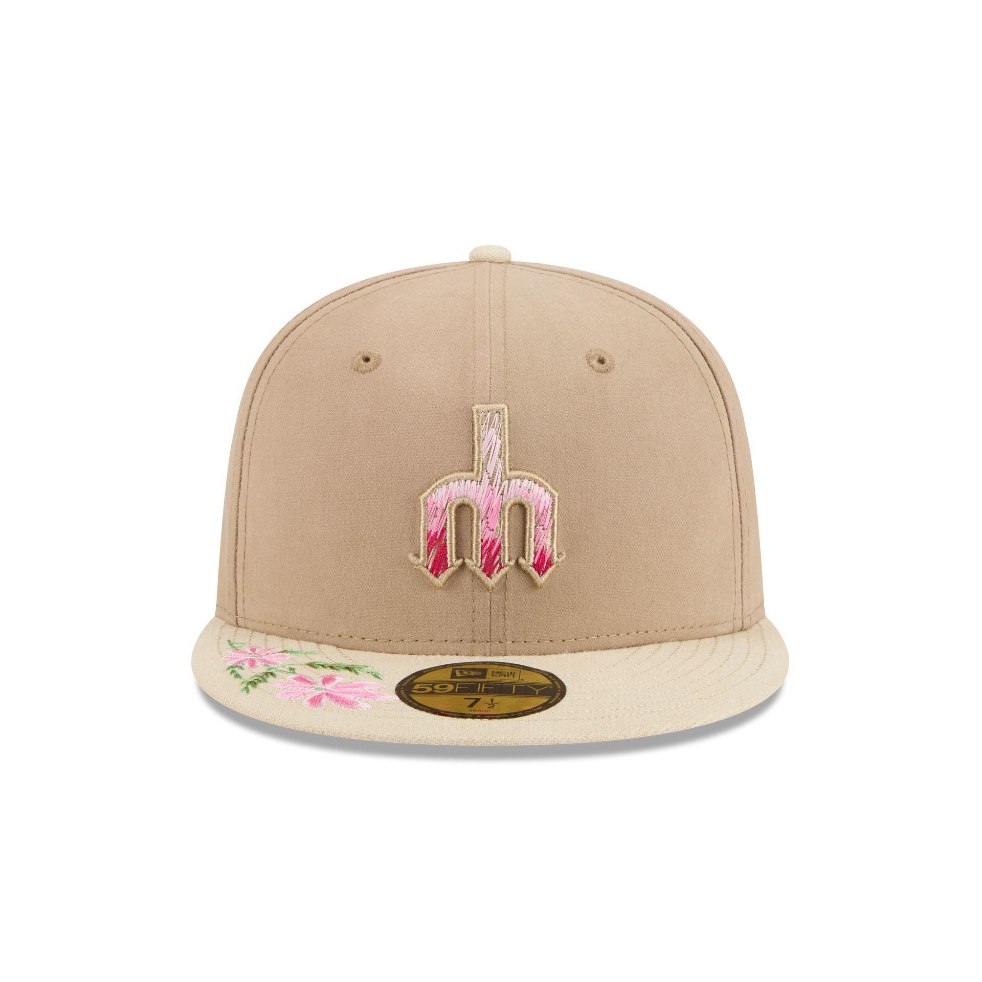 Seattle Mariners Hand Stitched Floral 59FIFTY Fitted Hat Male Product Image
