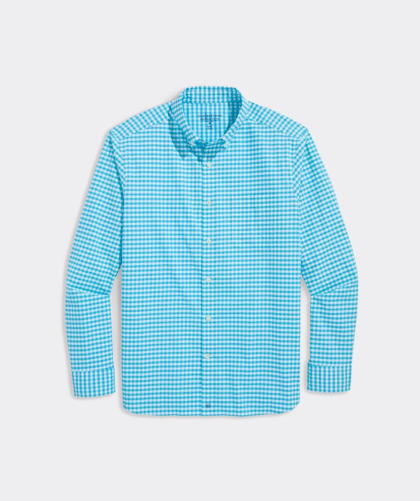 Skysail Gingham Performance Cotton Shirt Product Image