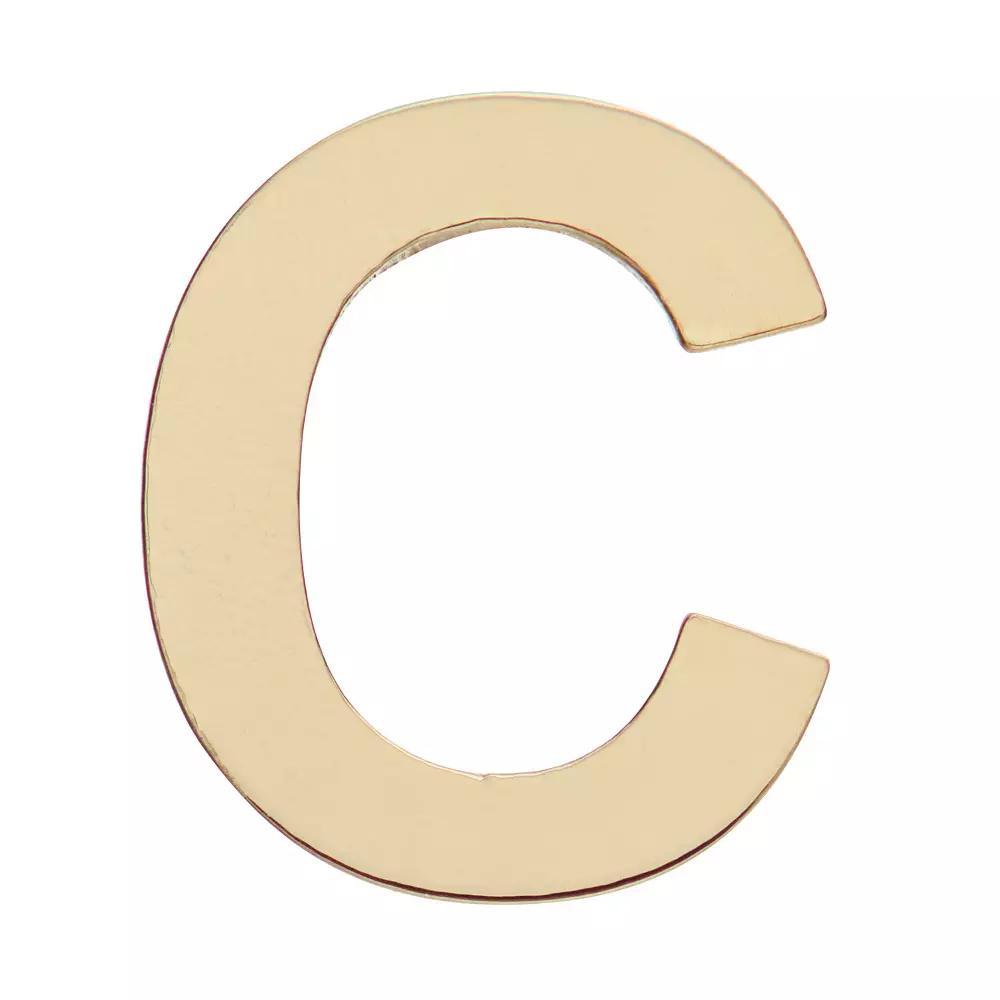 Au Naturale 14k Gold Initial Single Stud Earring, Women's Product Image