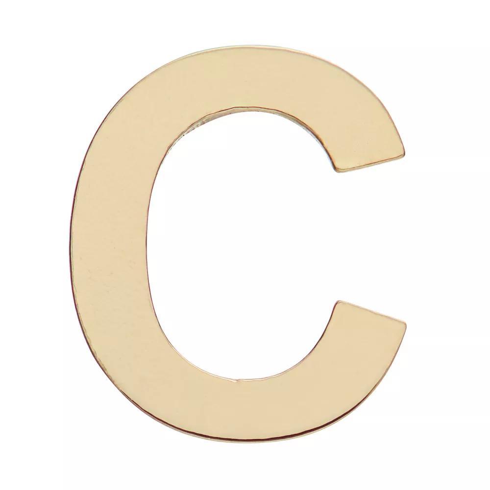 Au Naturale 14k Gold Initial Single Stud Earring, Women's Product Image
