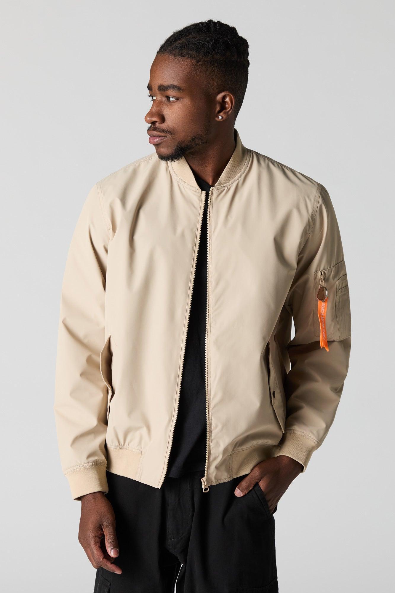 Nylon Bomber Jacket Male Product Image
