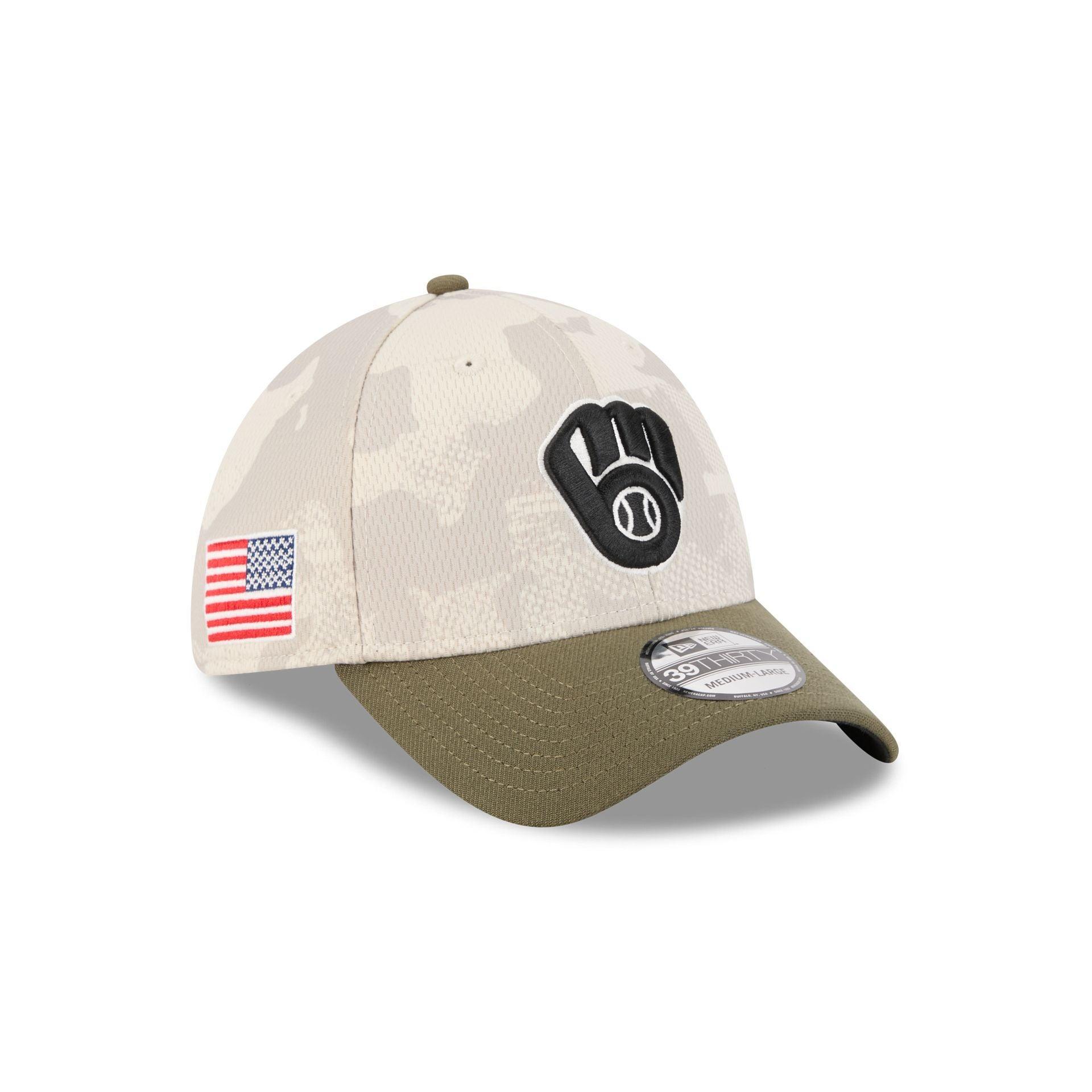 Milwaukee Brewers Armed Forces Day 2025 39THIRTY Stretch Fit Hat Male Product Image