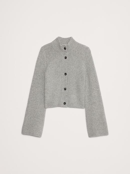 Merino-Blend Flare-Sleeve Cardigan Product Image