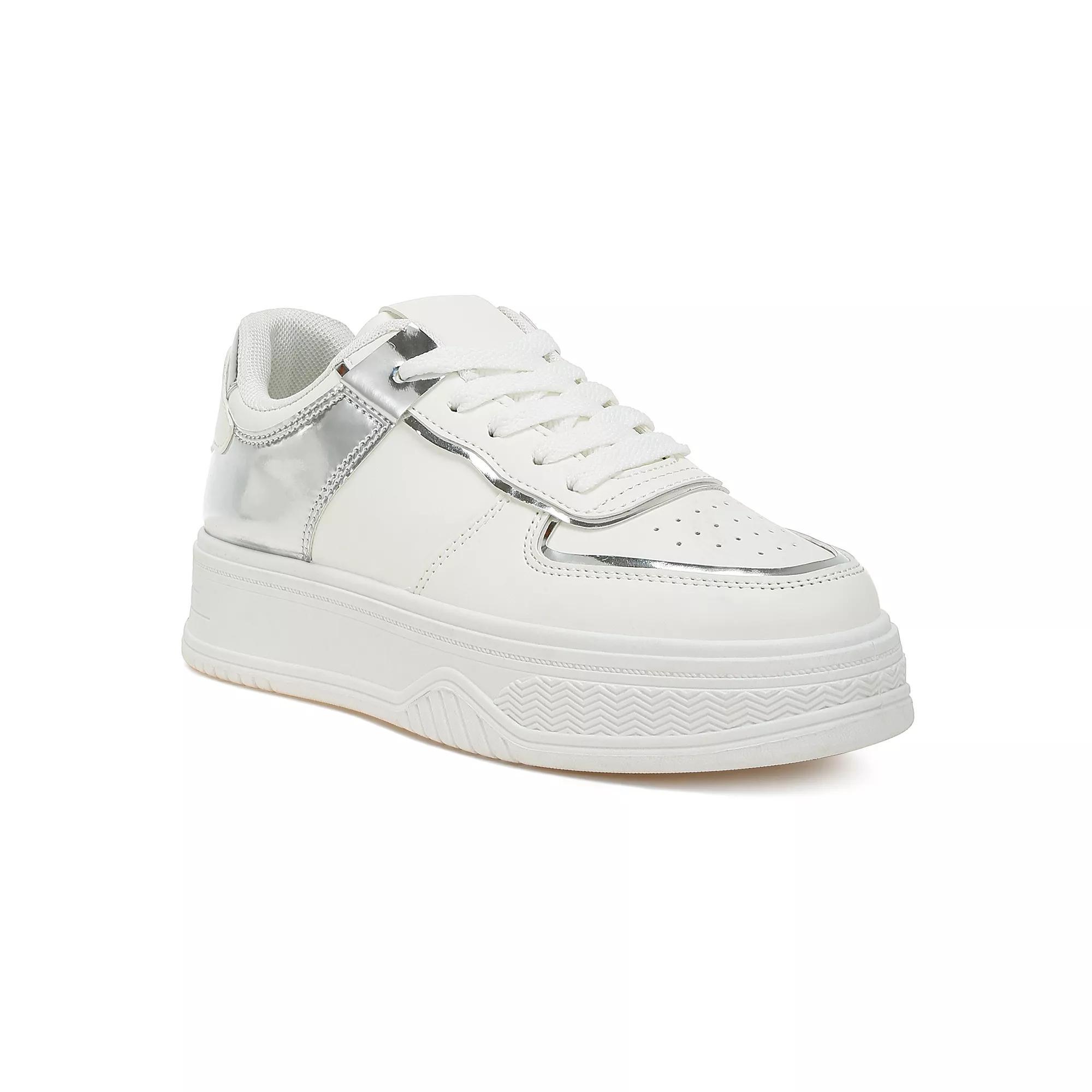London Rag Scouts Women's Athleisure Sneakers, Size: 7, White Silver Product Image
