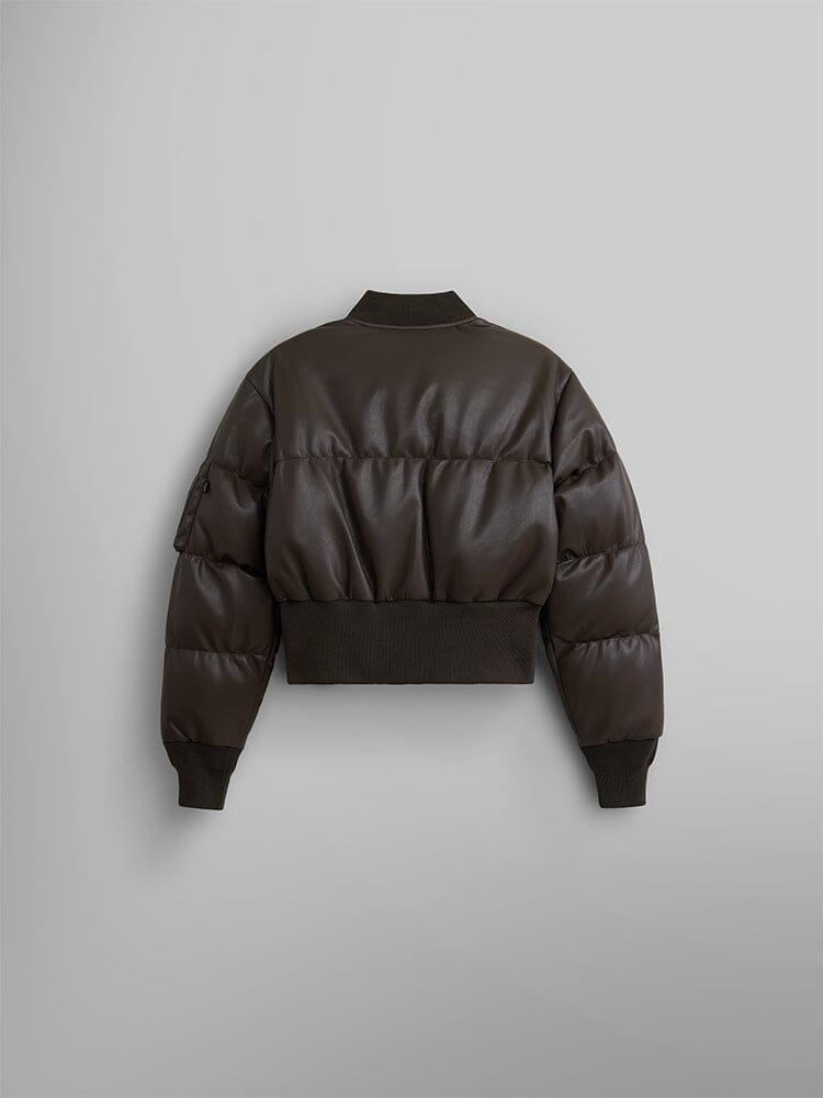 WOMEN'S SIERRA FAUX LEATHER SHORT PUFFER JACKET Product Image