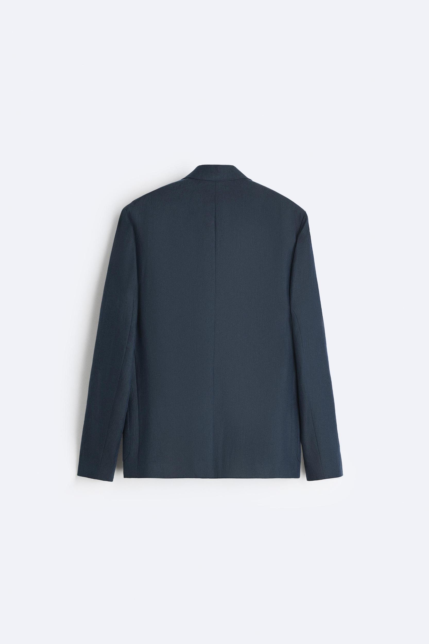 DOUBLE BREASTED HERRINGBONE SUIT JACKET Product Image
