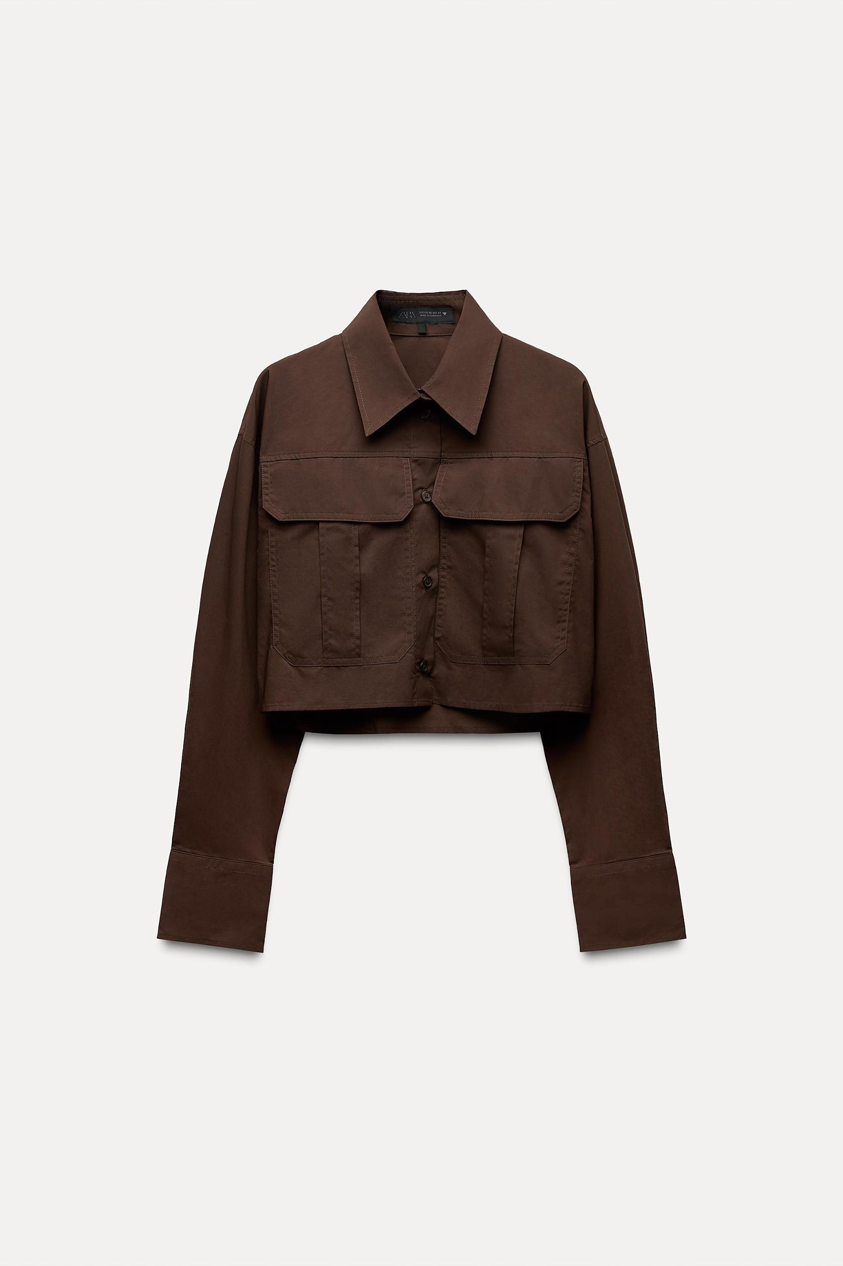CROP POPLIN SHIRT Product Image