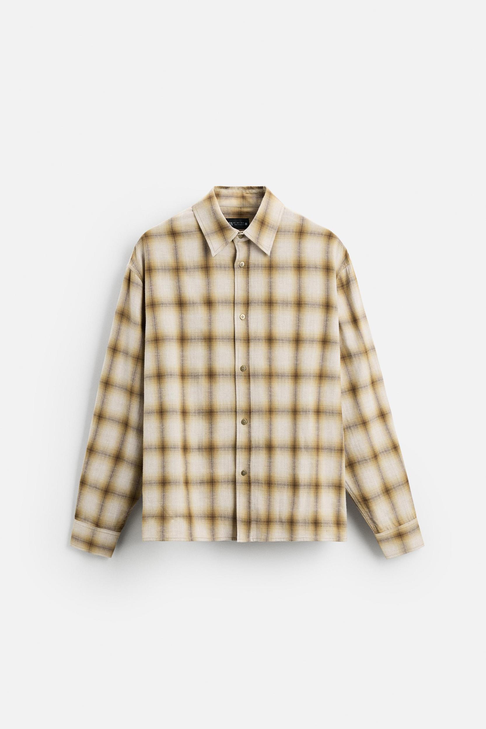 RELAXED FIT PLAID SHIRT Product Image