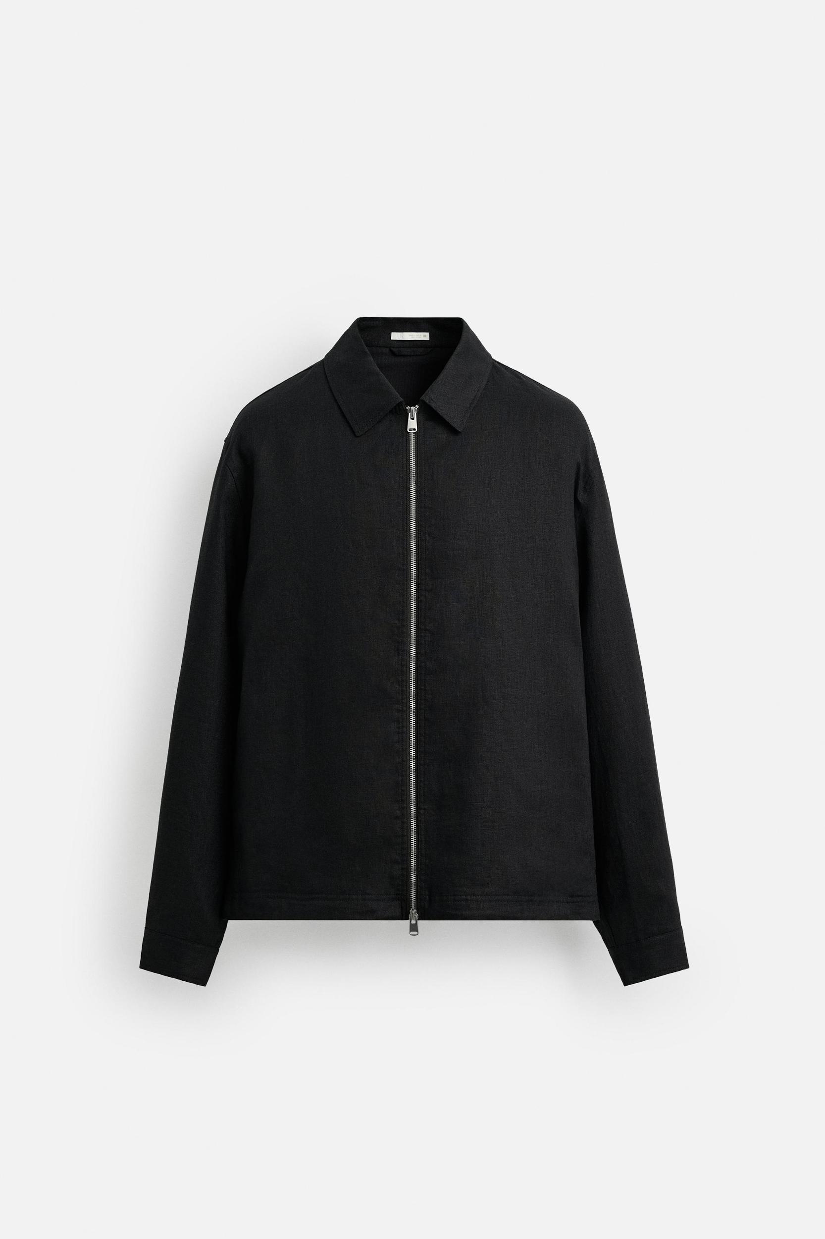 100% LINEN OVERSHIRT Product Image