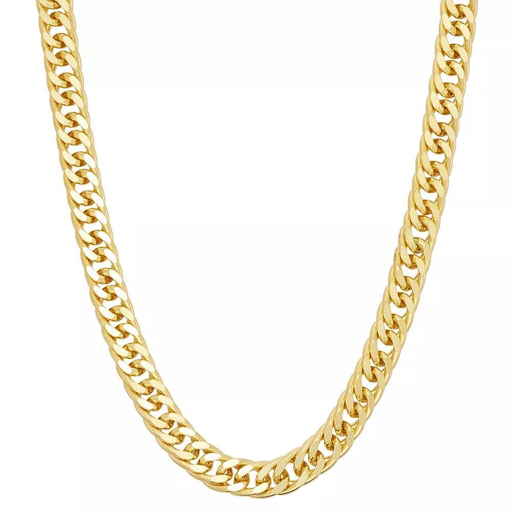 Men's Sterling Silver Miami 4.6mm Cuban Curb Chain Necklace, Size: 20", Gold Tone Product Image