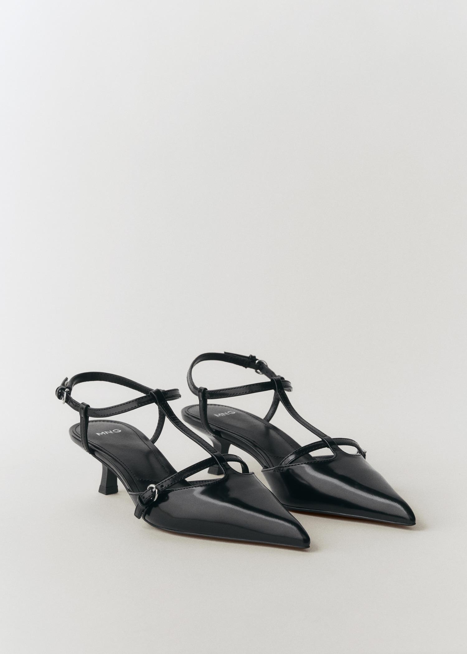 Kitten-heel leather shoes - Women | MANGO USA Product Image