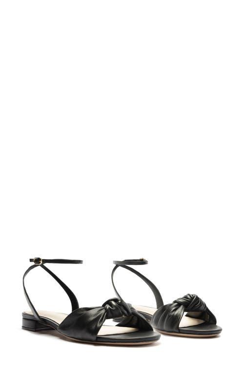 Kace Leather Knot Ankle-Strap Sandals Product Image