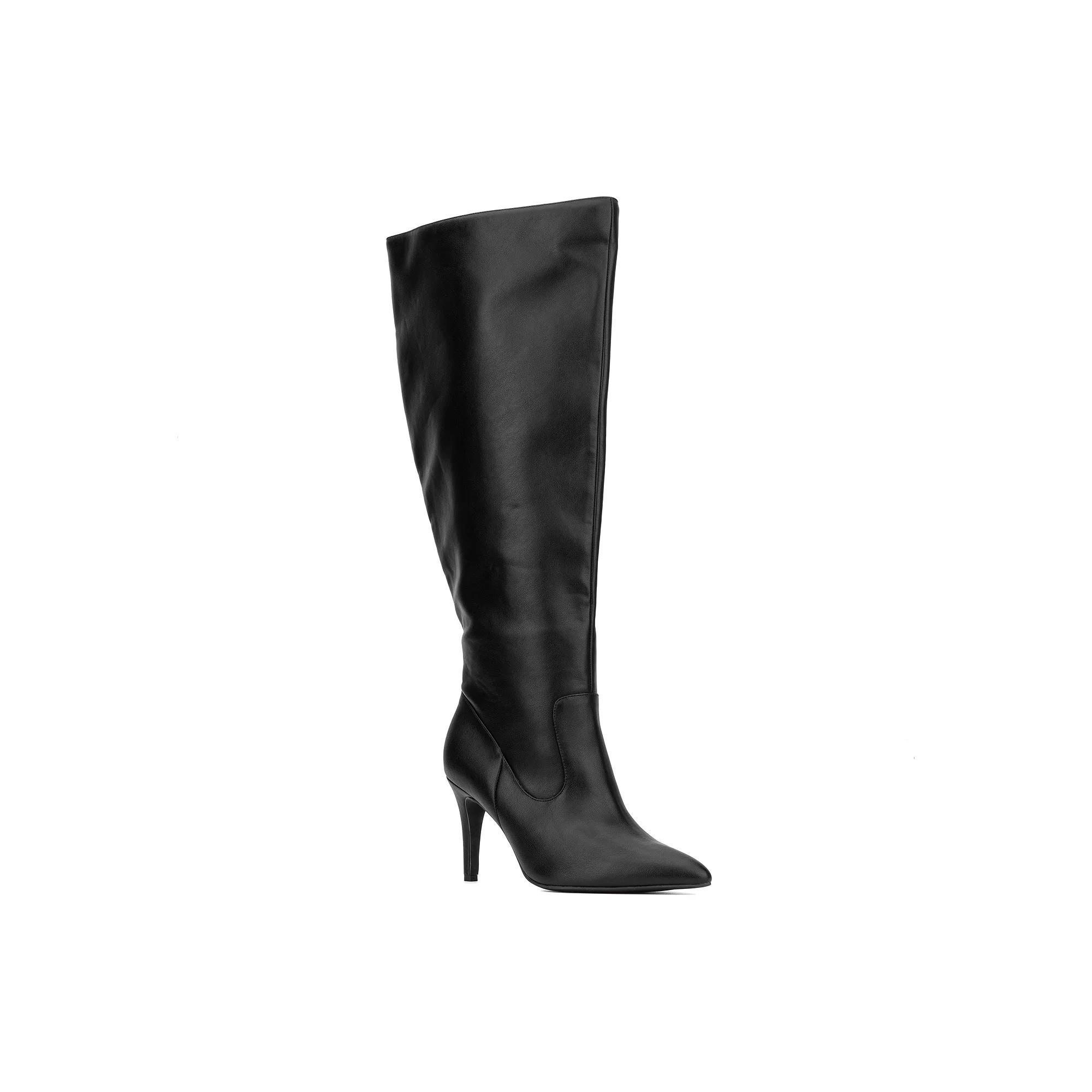 Fashion to Figure Lisette Women's Extra Wide Calf Knee-High Boots, Size: 10 Wide, Black Product Image