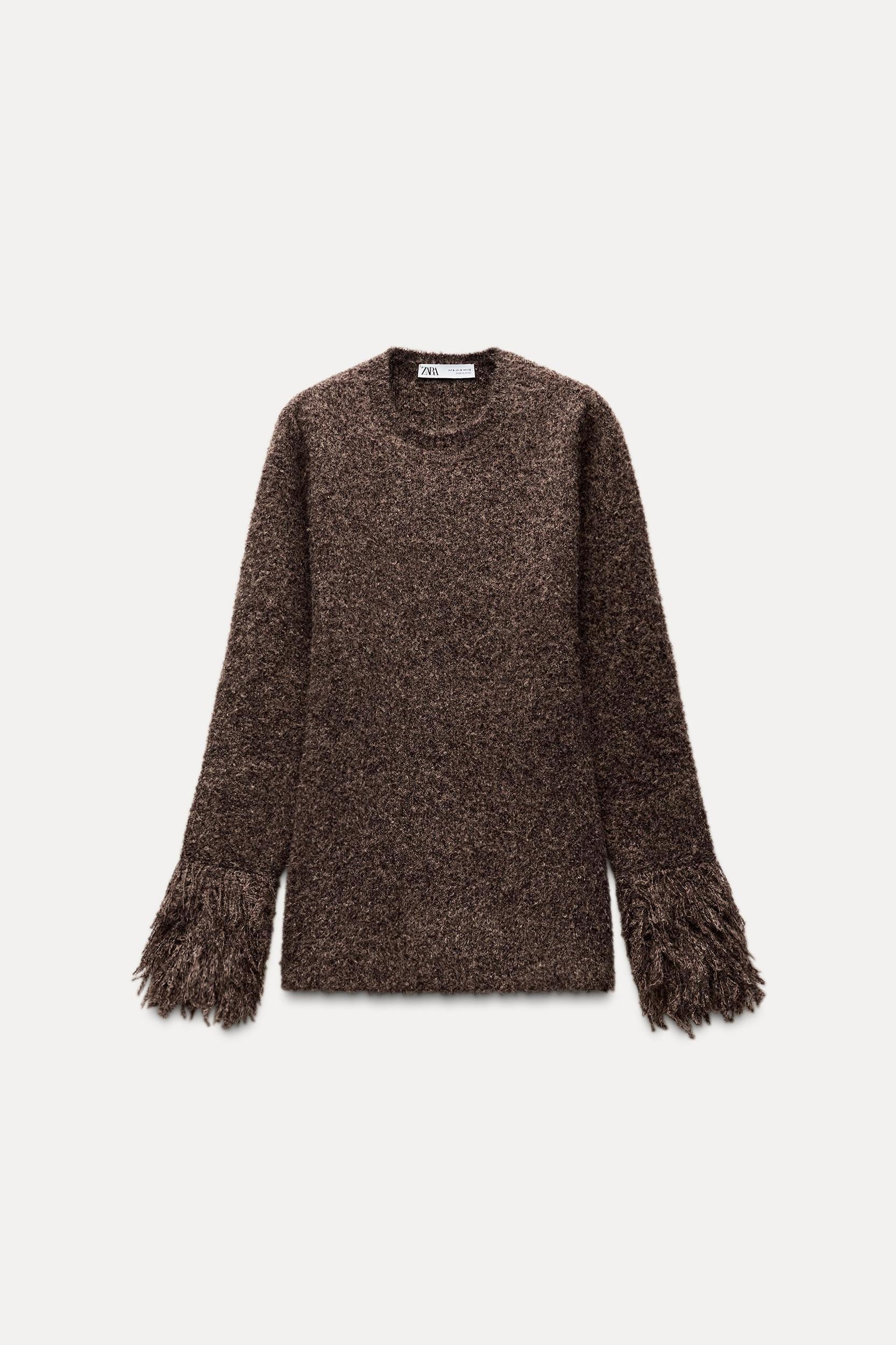 FRINGED KNIT SWEATER Product Image