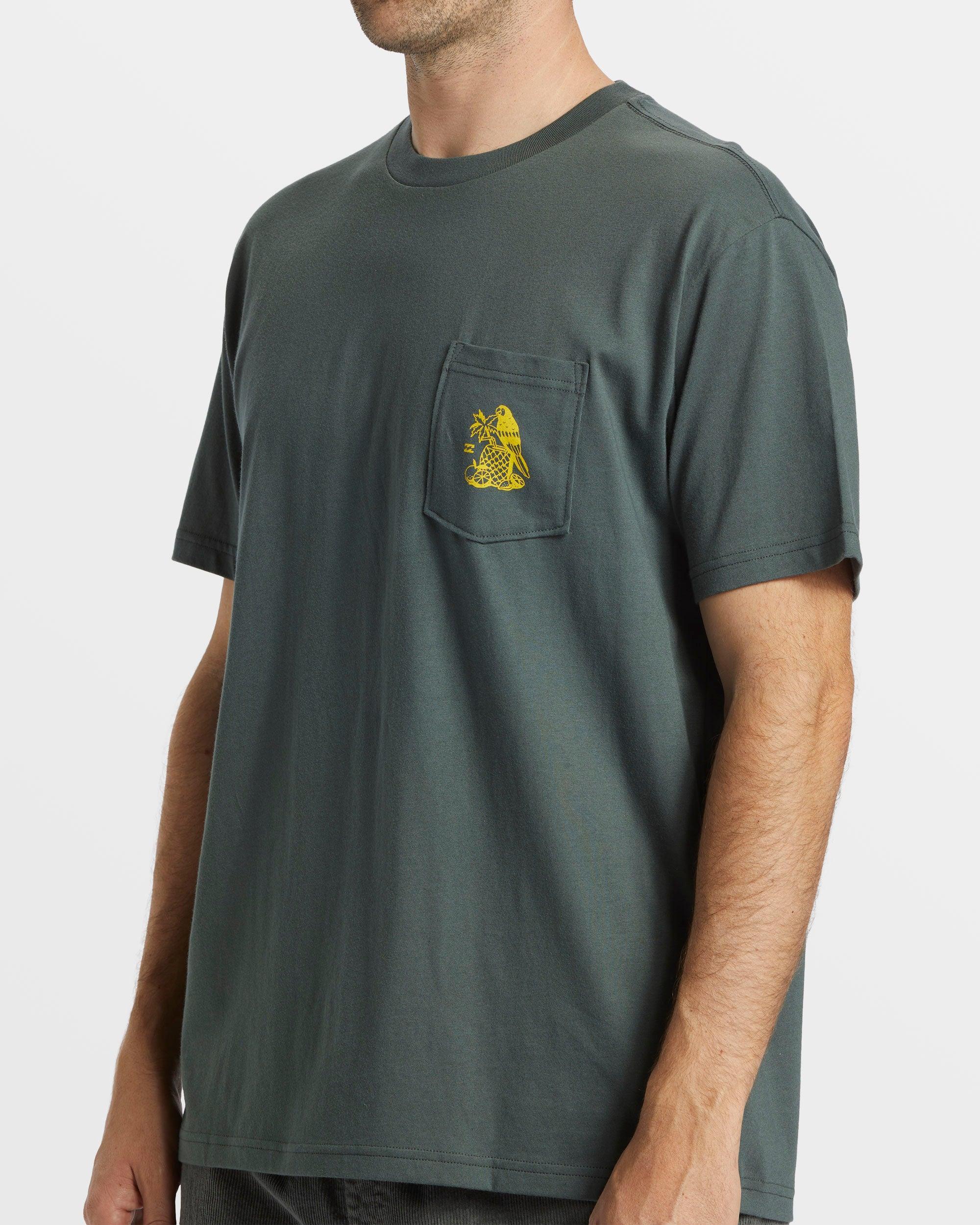 Tropicales Pocket T-Shirt - Slate Green Male Product Image
