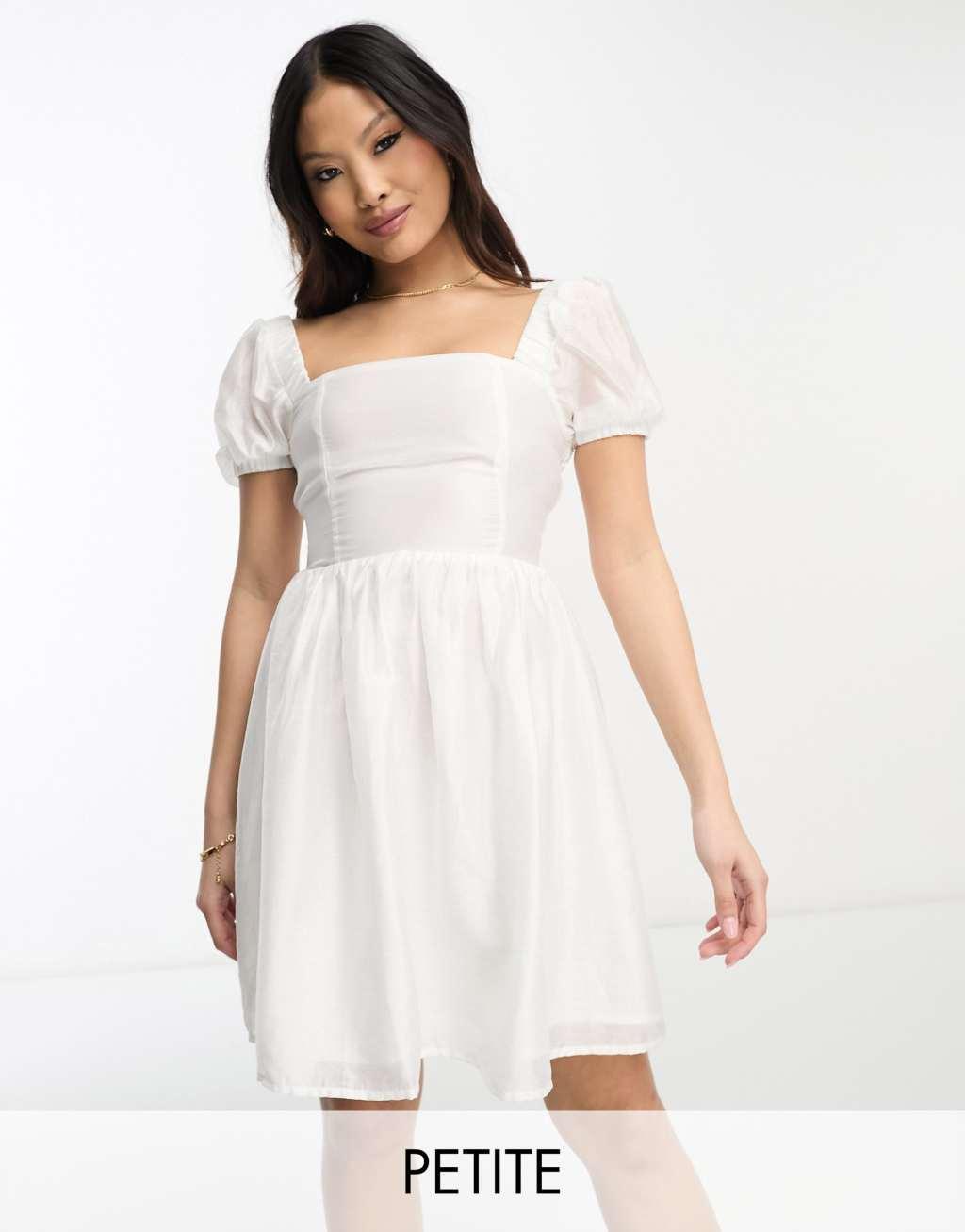 Collective the Label Petite cross back organza mini dress Product Image
