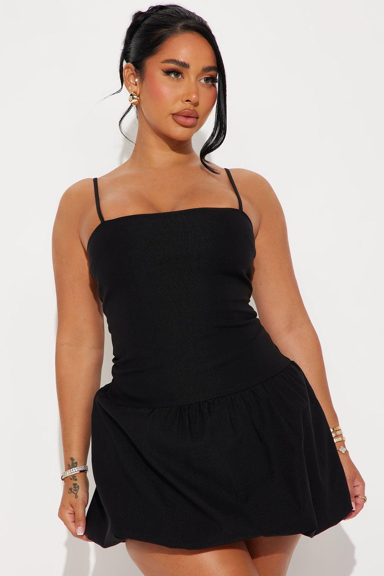 Krista Mini Bubble Dress Blazer and Set - Black Product Image