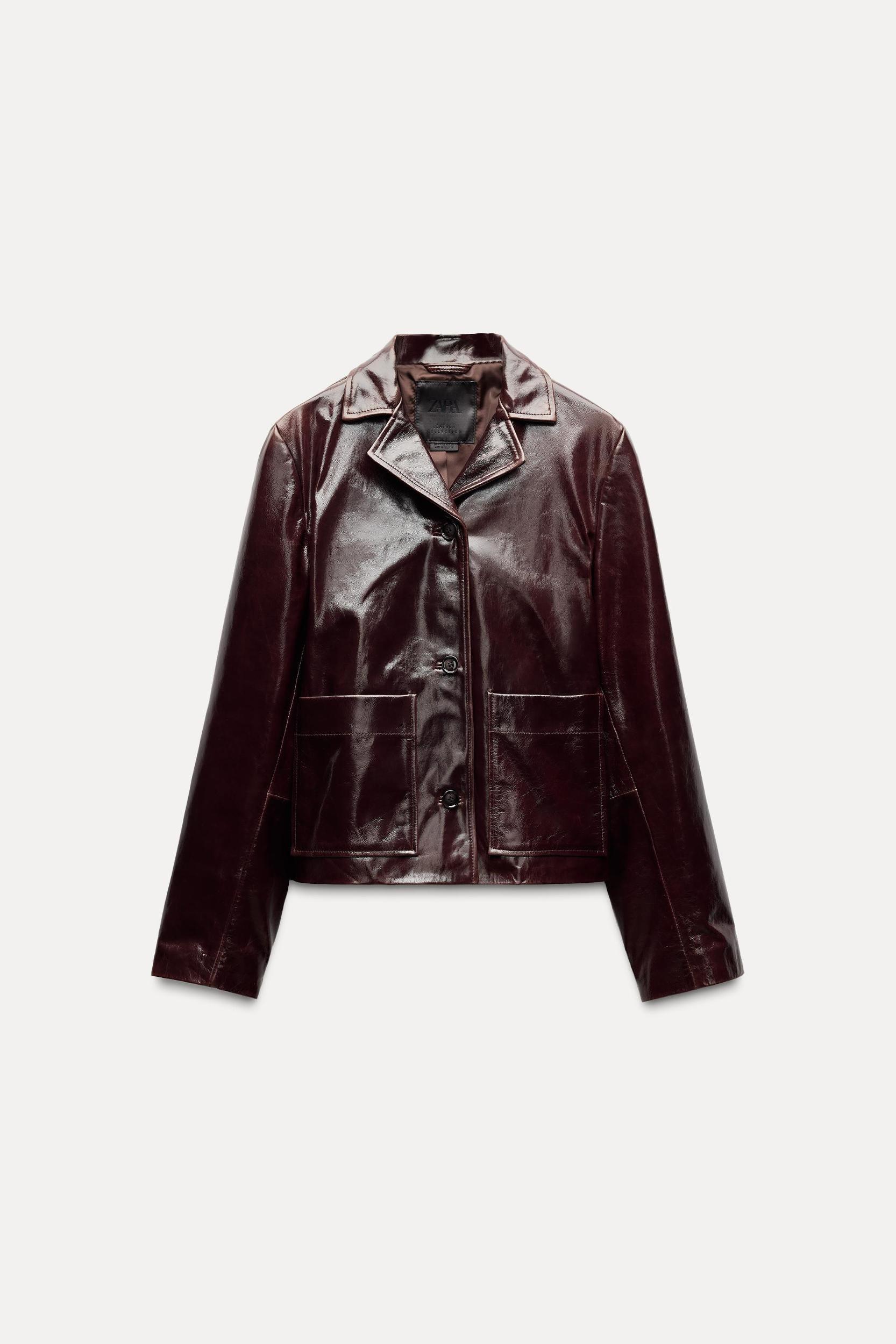 100% LEATHER JACKET ZW COLLECTION Product Image