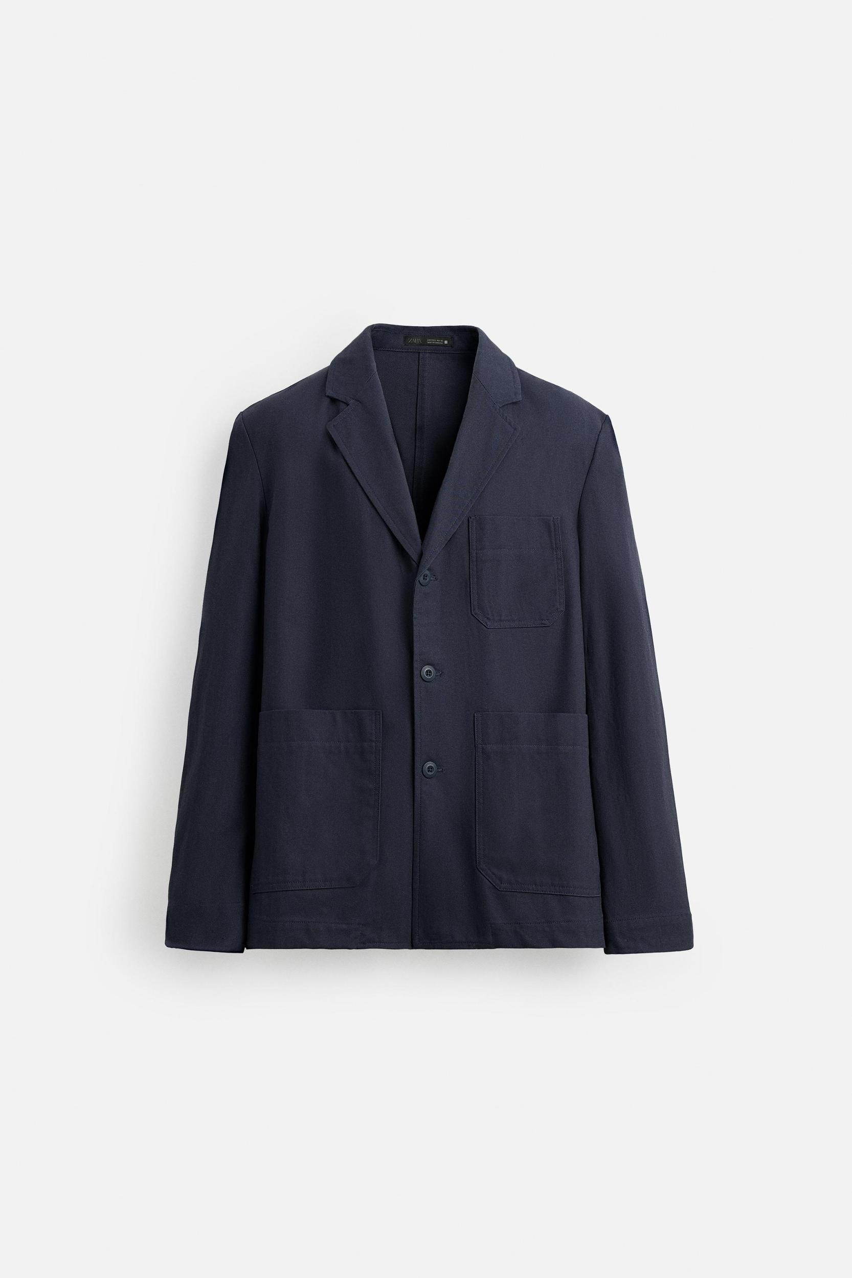 STRUCTURED HERRINGBONE OVERSHIRT Product Image