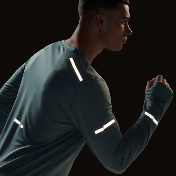 adidas Ultimate Running Reflective Long Sleeve Tee Black 2XL Mens Product Image