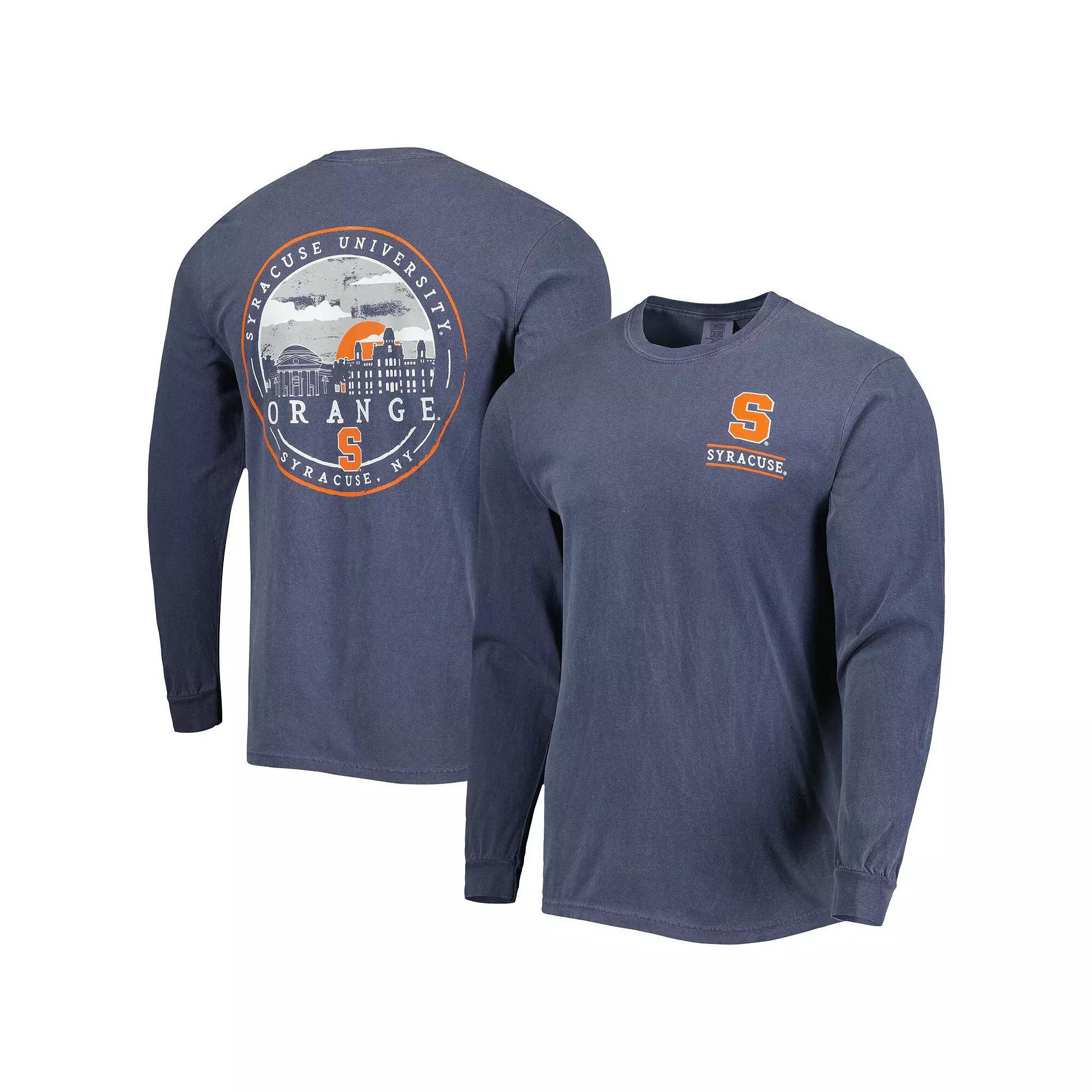 Mens Syracuse Orange Circle Campus Scene Long Sleeve T-Shirt Blue Product Image