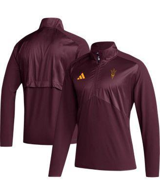 Men's adidas Maroon Arizona State Sun Devils Sideline AEROREADY Raglan Sleeve Quarter-Zip Jacket, Size: XL, Red Product Image