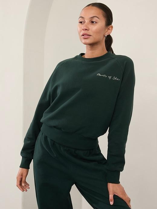 Power of She Embroidered Crew Sweatshirt Product Image