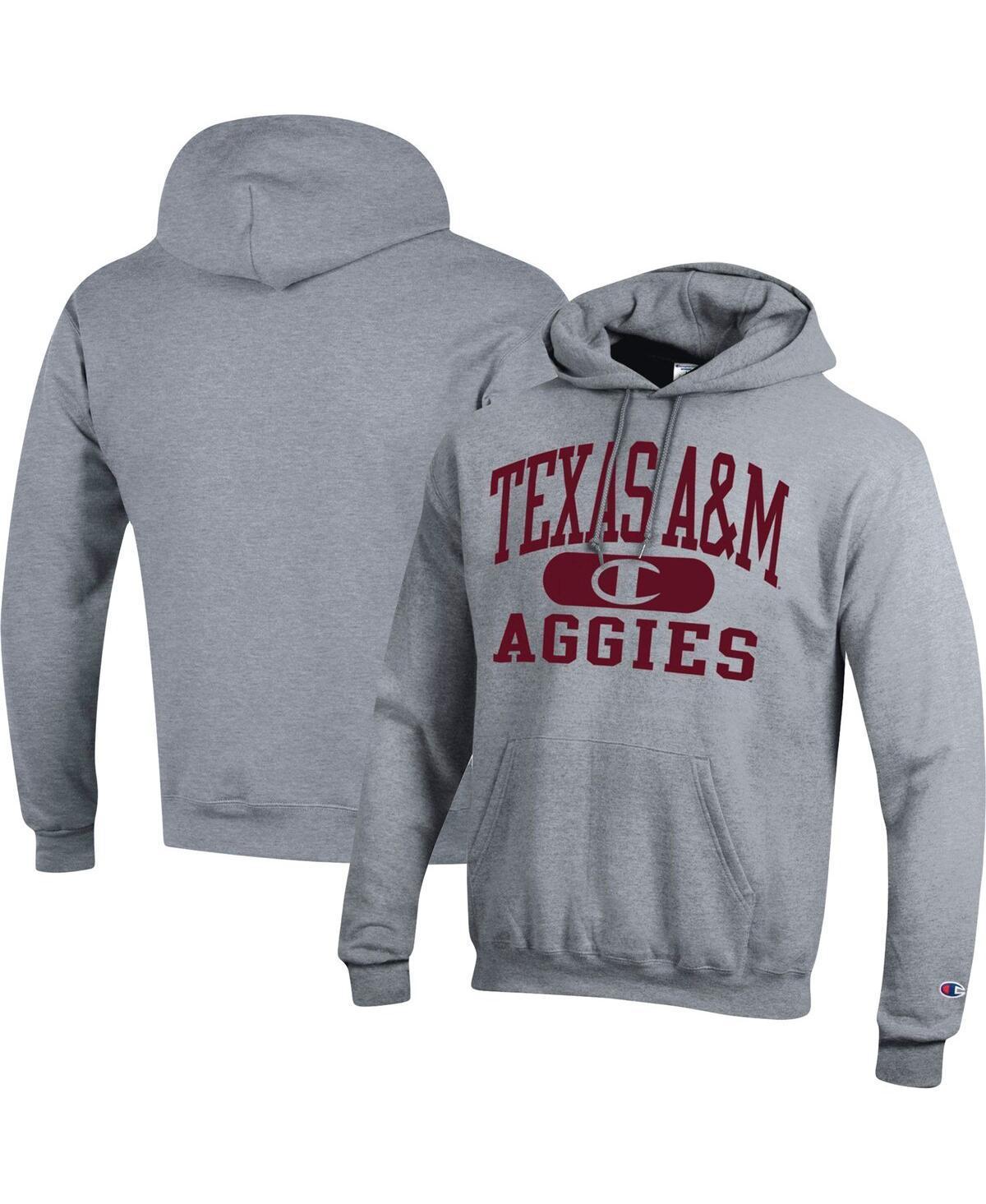 Men's Champion Heather Gray Texas A&M Aggies Arch Pill Pullover Hoodie, Size: 2XL, Grey Product Image