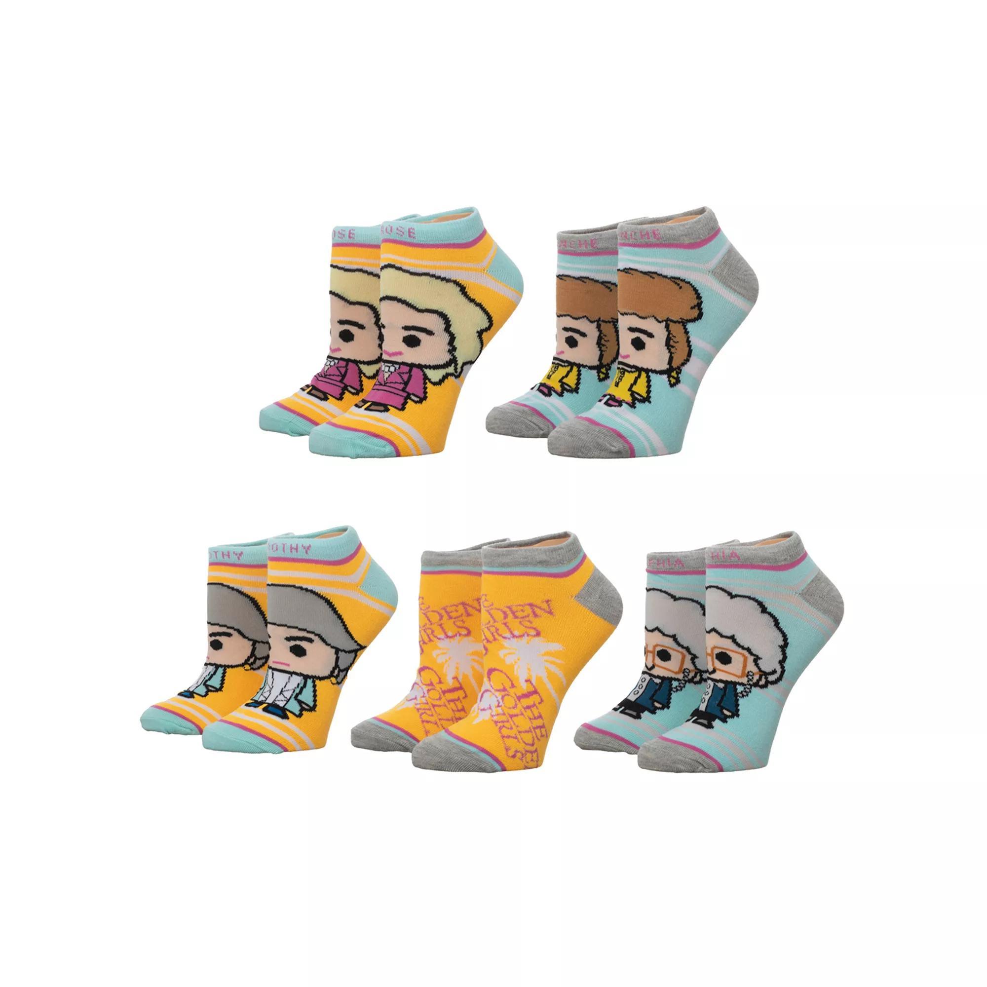 Women's Golden Girls Chibi Ankle Socks 5-Pack, Size: 5-10, Multi Product Image