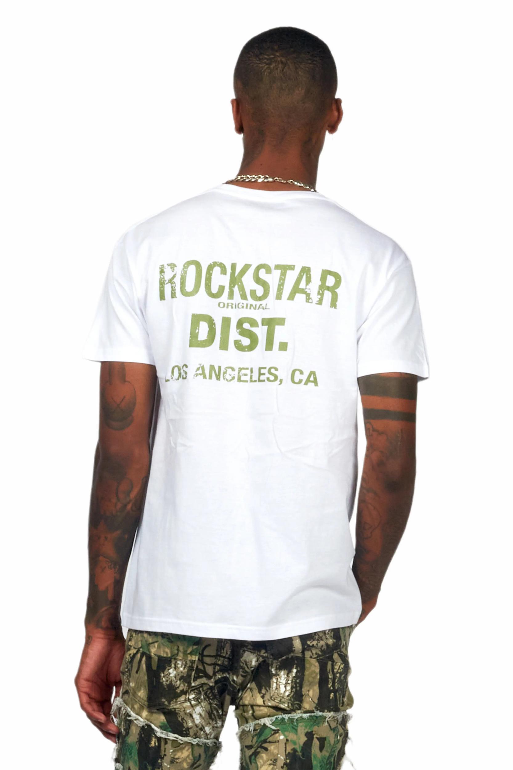 Lake White/Green Graphic T-Shirt Male Product Image