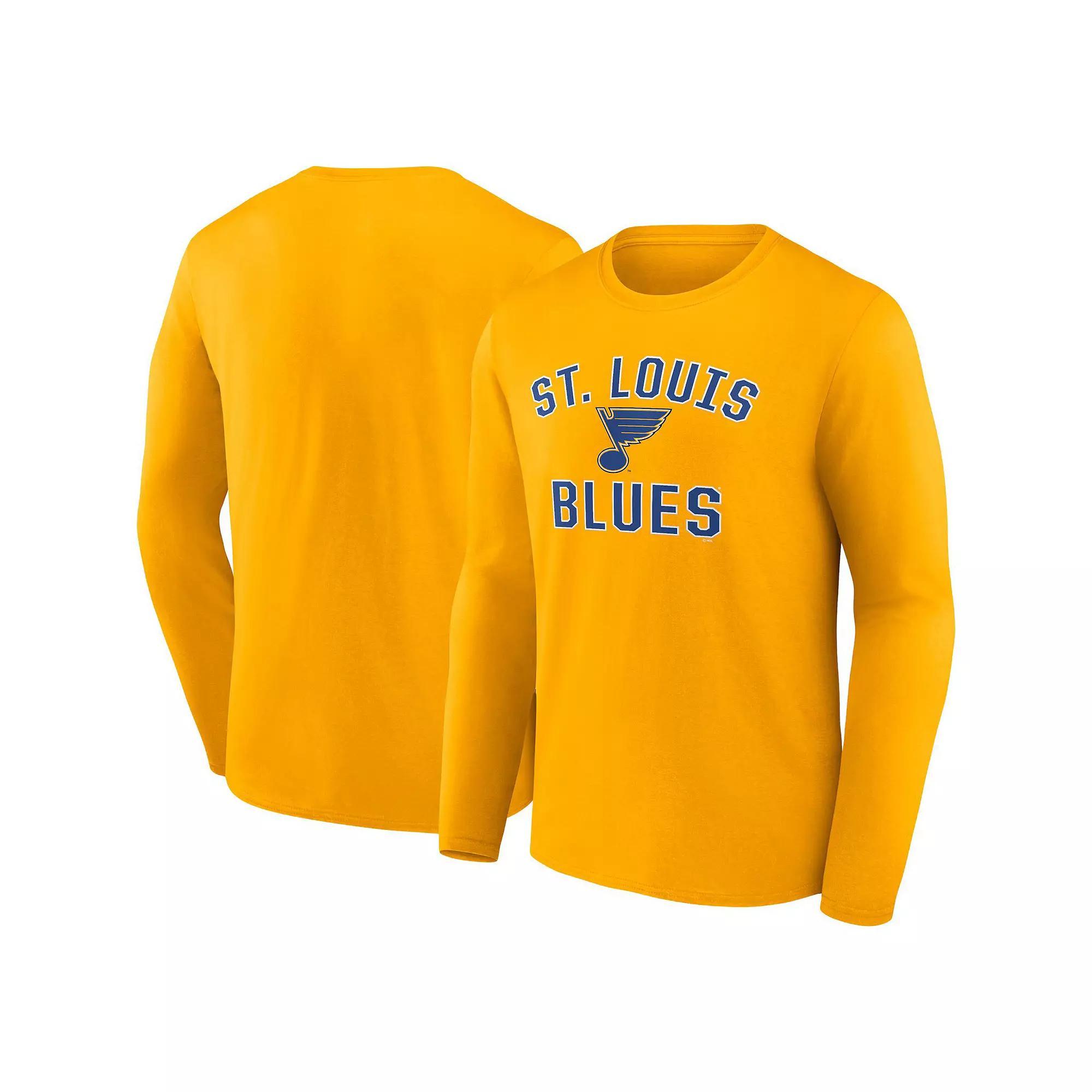 Men's Fanatics Branded Gold St. Louis Blues Team Victory Arch Long Sleeve T-Shirt, Size: Small, Yellow Product Image