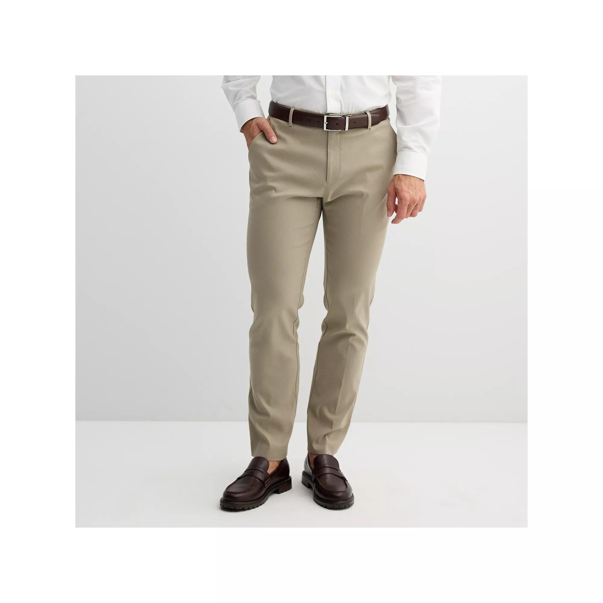 Men's Apt. 9® Premier Flex Slim-Fit Stretch Dress Pants, Size: 29X30, Light Gray Product Image